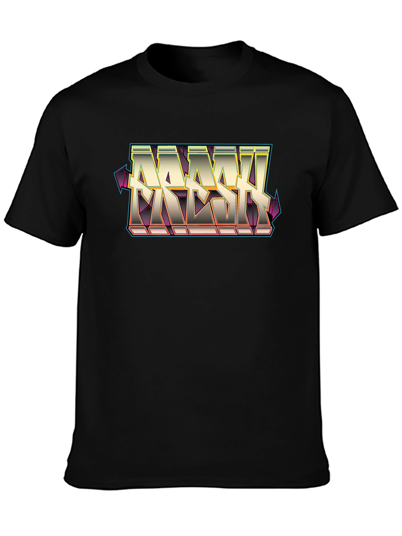 Fresh Graphic Tee - Street Style Black Cotton T-Shirt