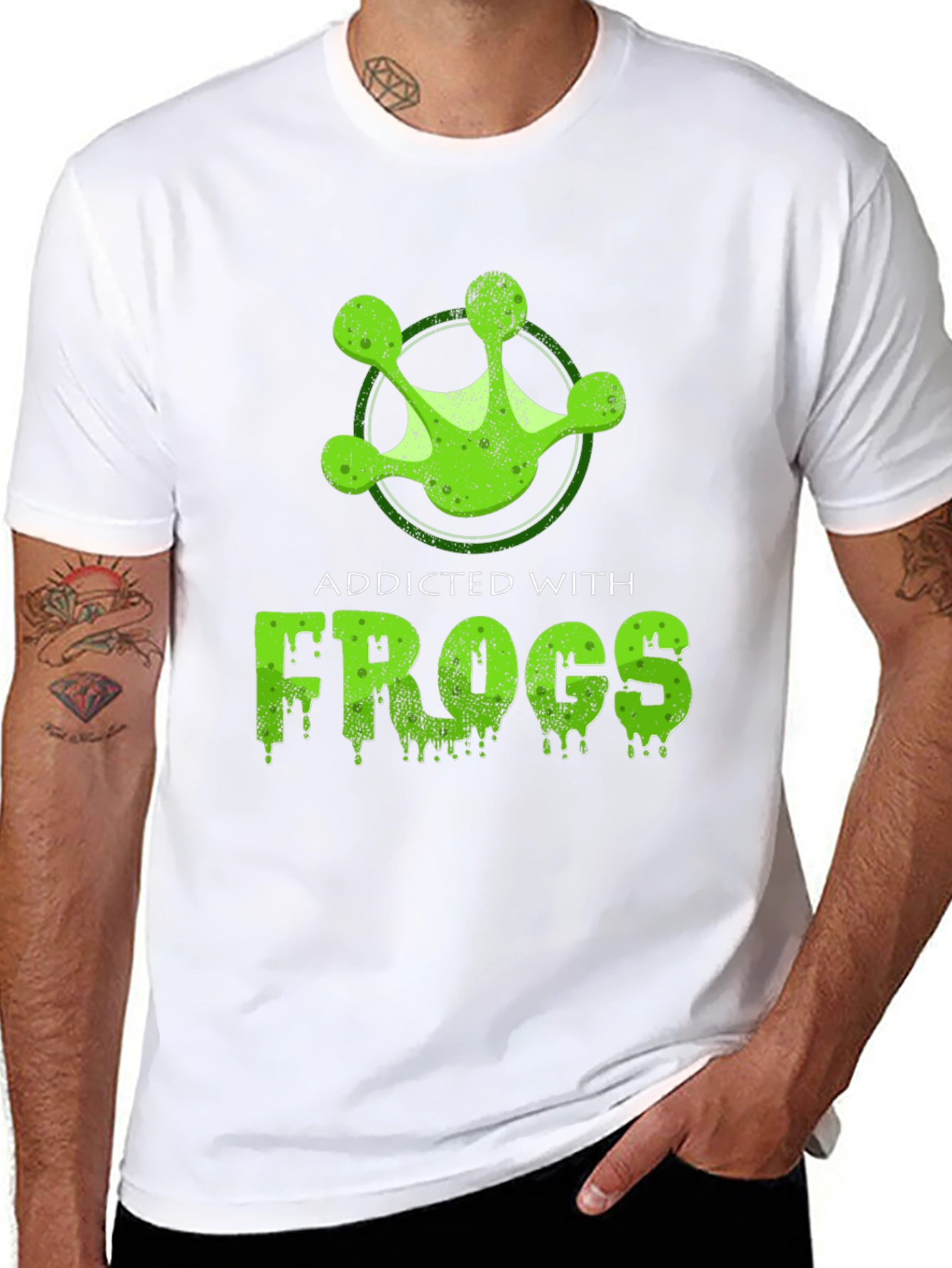 Addicted With Frogs Graphic Tee