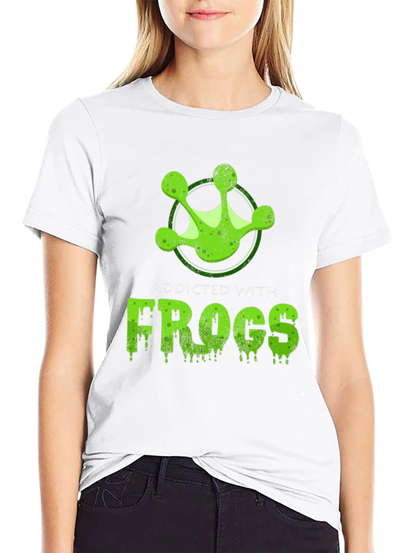 Addicted With Frogs Graphic Tee