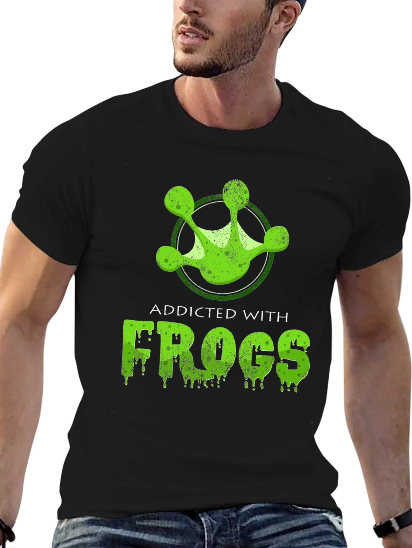 Addicted With Frogs Graphic Tee