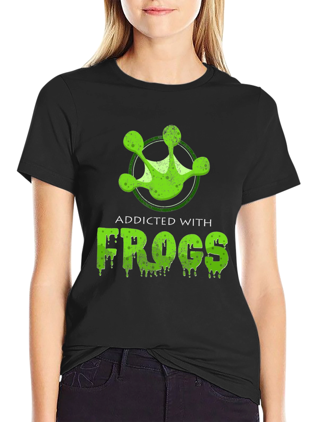 Addicted With Frogs Graphic Tee