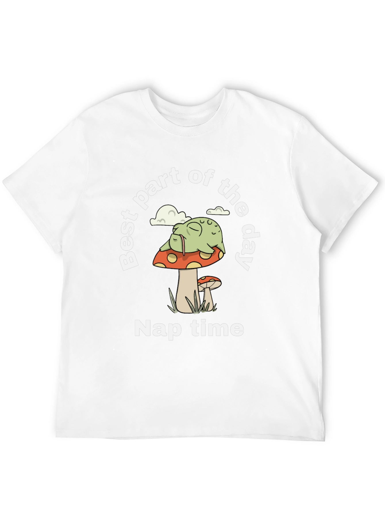 Nap Time Frog on Mushroom Graphic Tee