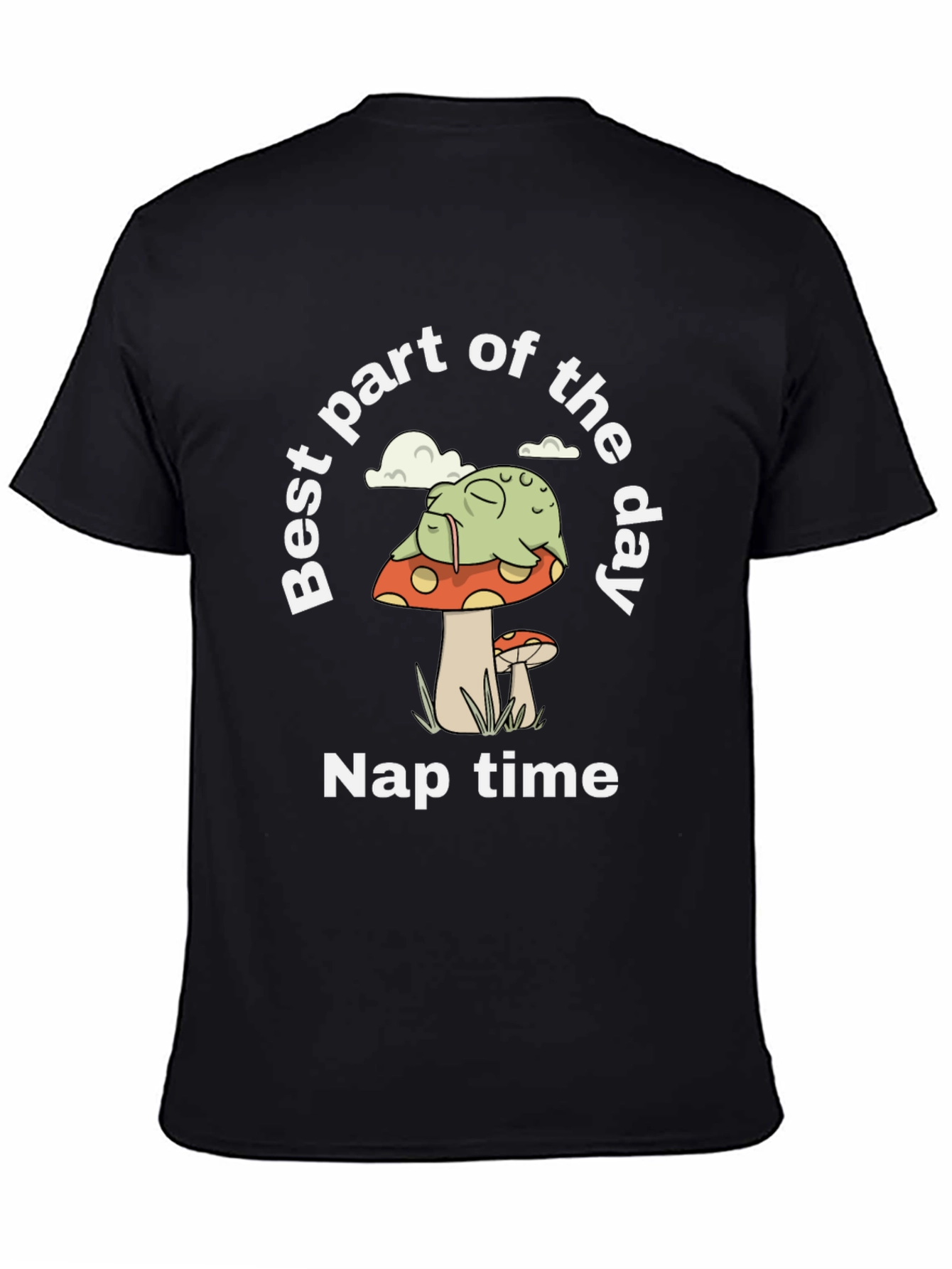 Nap Time Frog on Mushroom Graphic Tee
