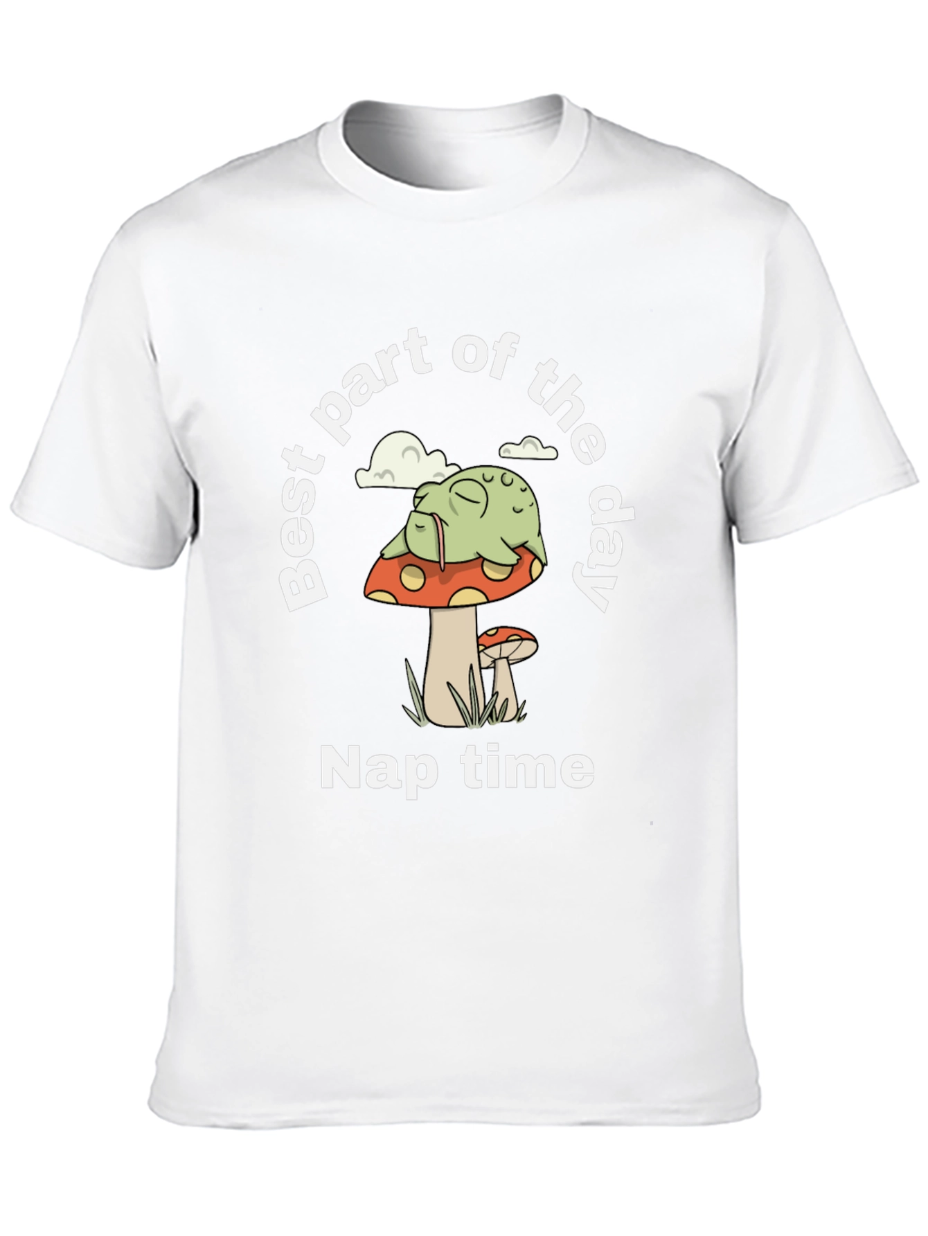 Nap Time Frog on Mushroom Graphic Tee