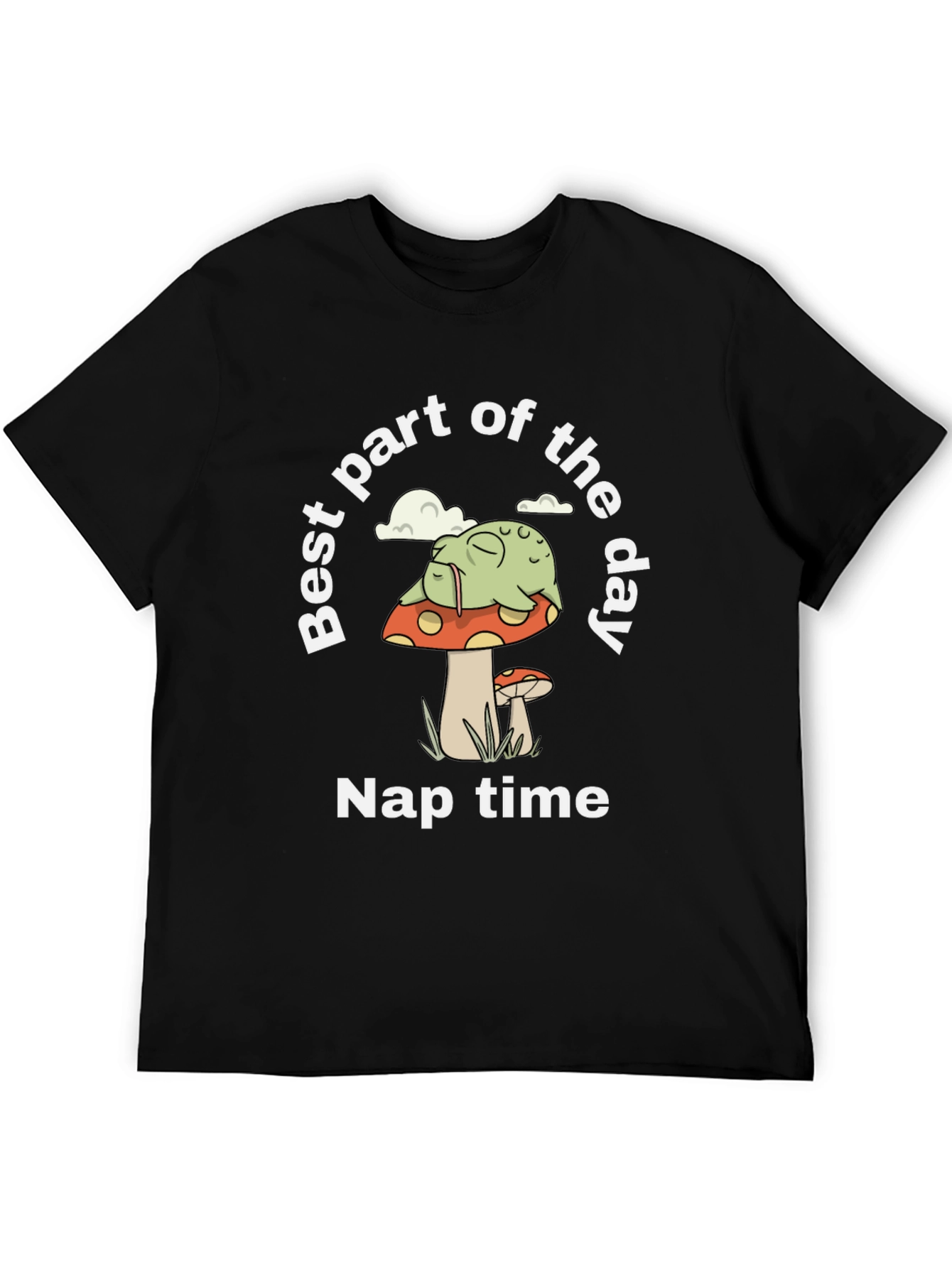 Nap Time Frog on Mushroom Graphic Tee