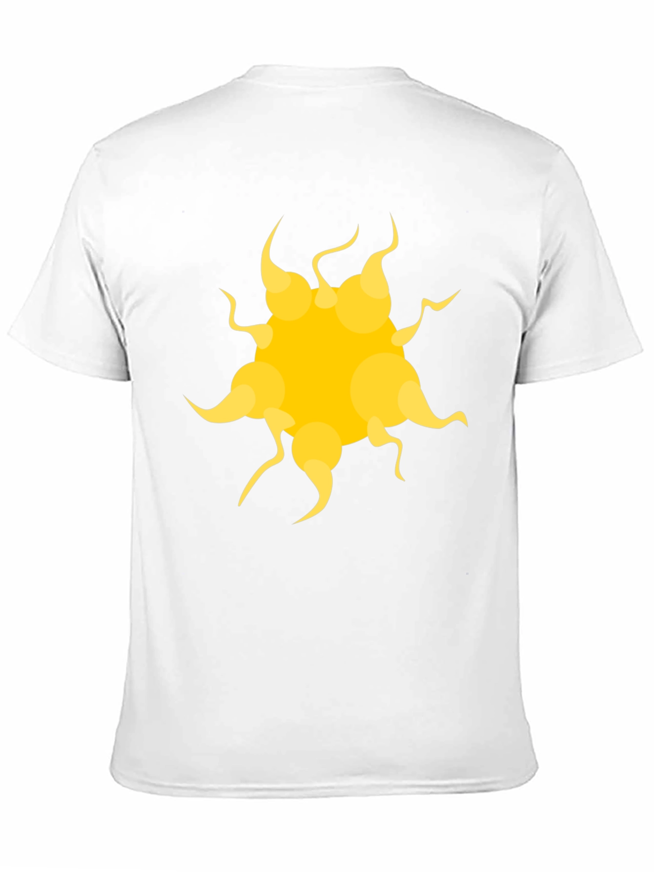 Graphic Sunburst Tee - Bold Yellow Design