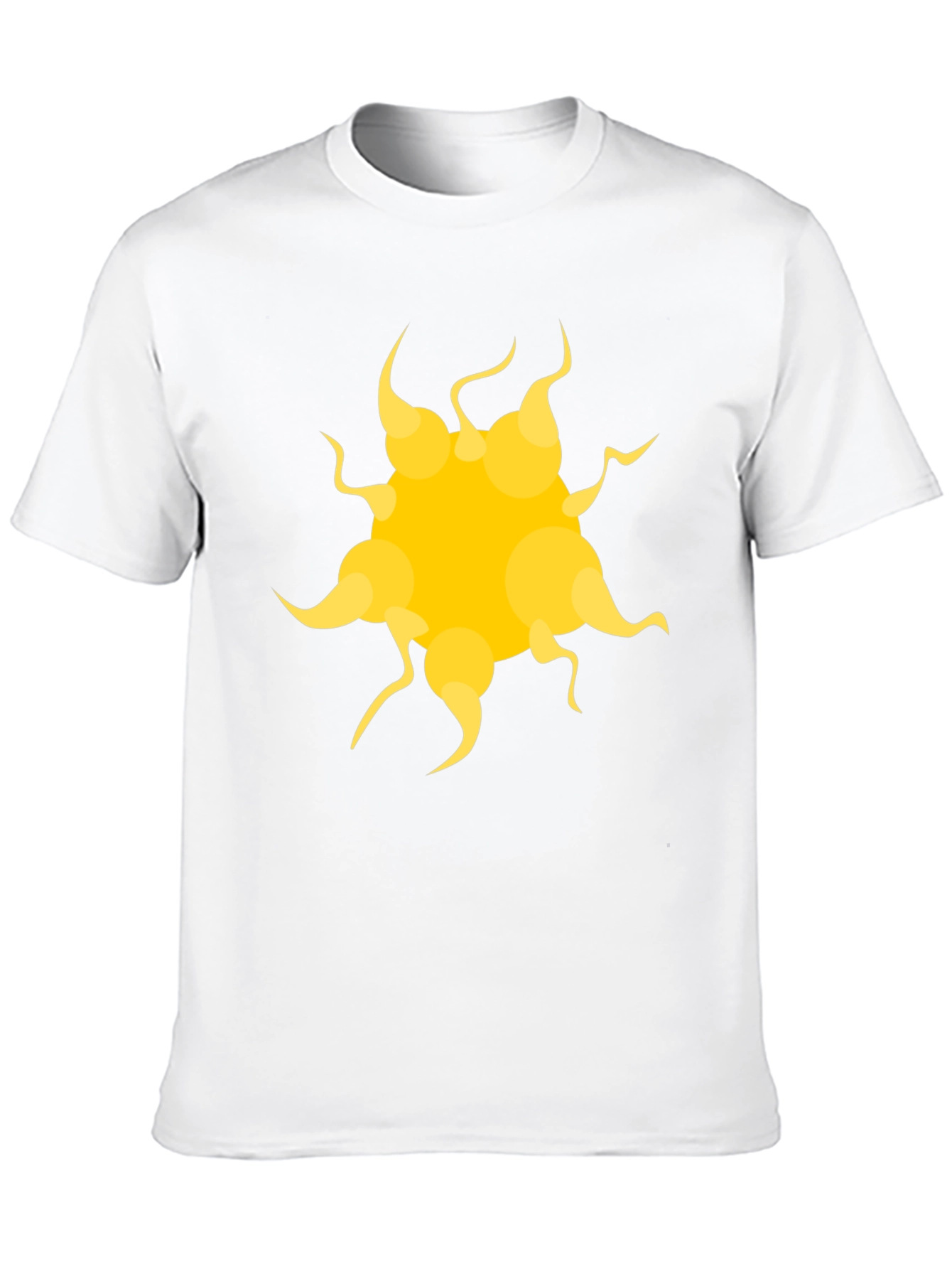 Graphic Sunburst Tee - Bold Yellow Design