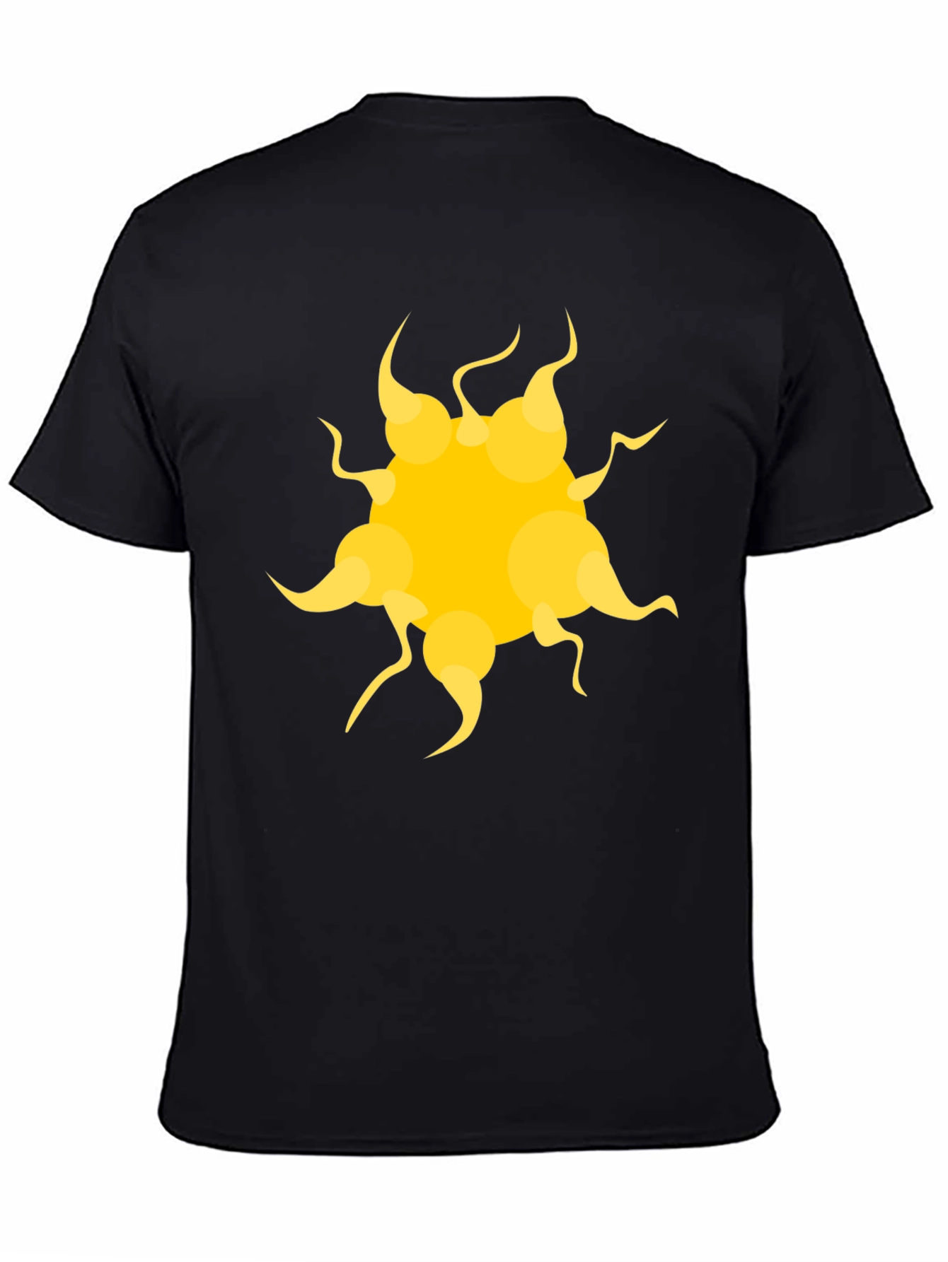 Graphic Sunburst Tee - Bold Yellow Design