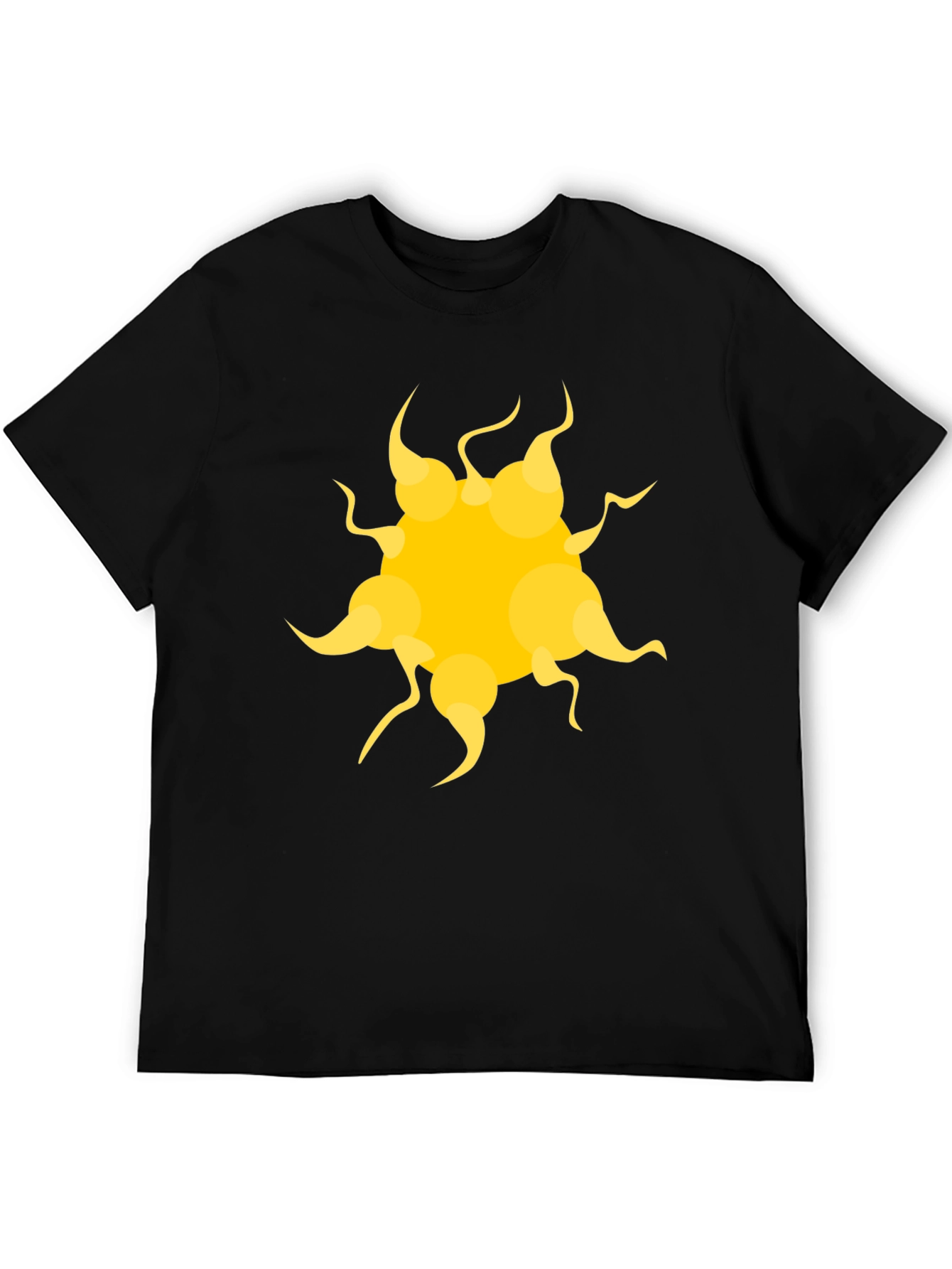 Graphic Sunburst Tee - Bold Yellow Design