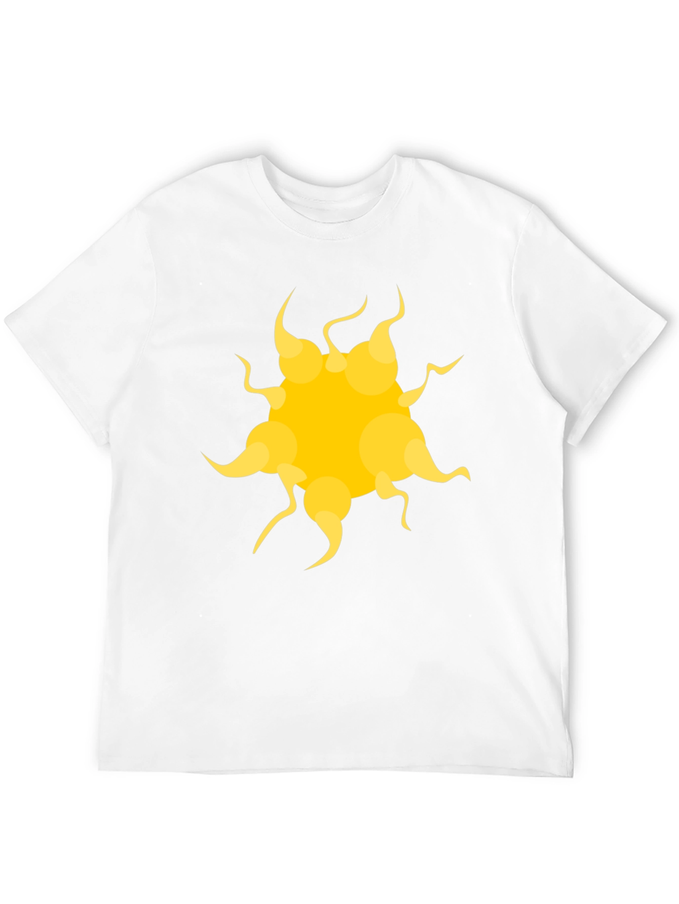 Graphic Sunburst Tee - Bold Yellow Design