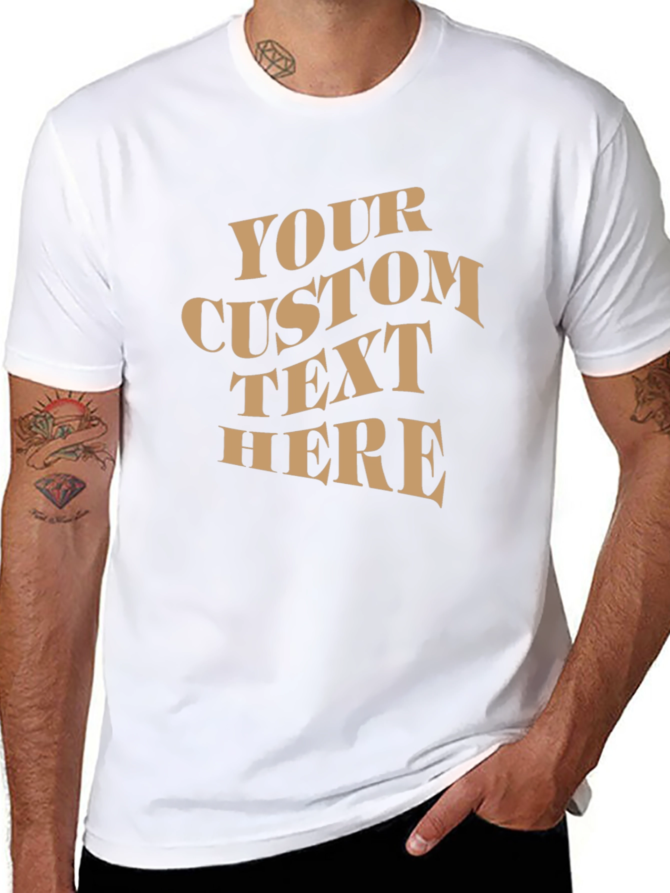 Custom Text T-Shirt - Black