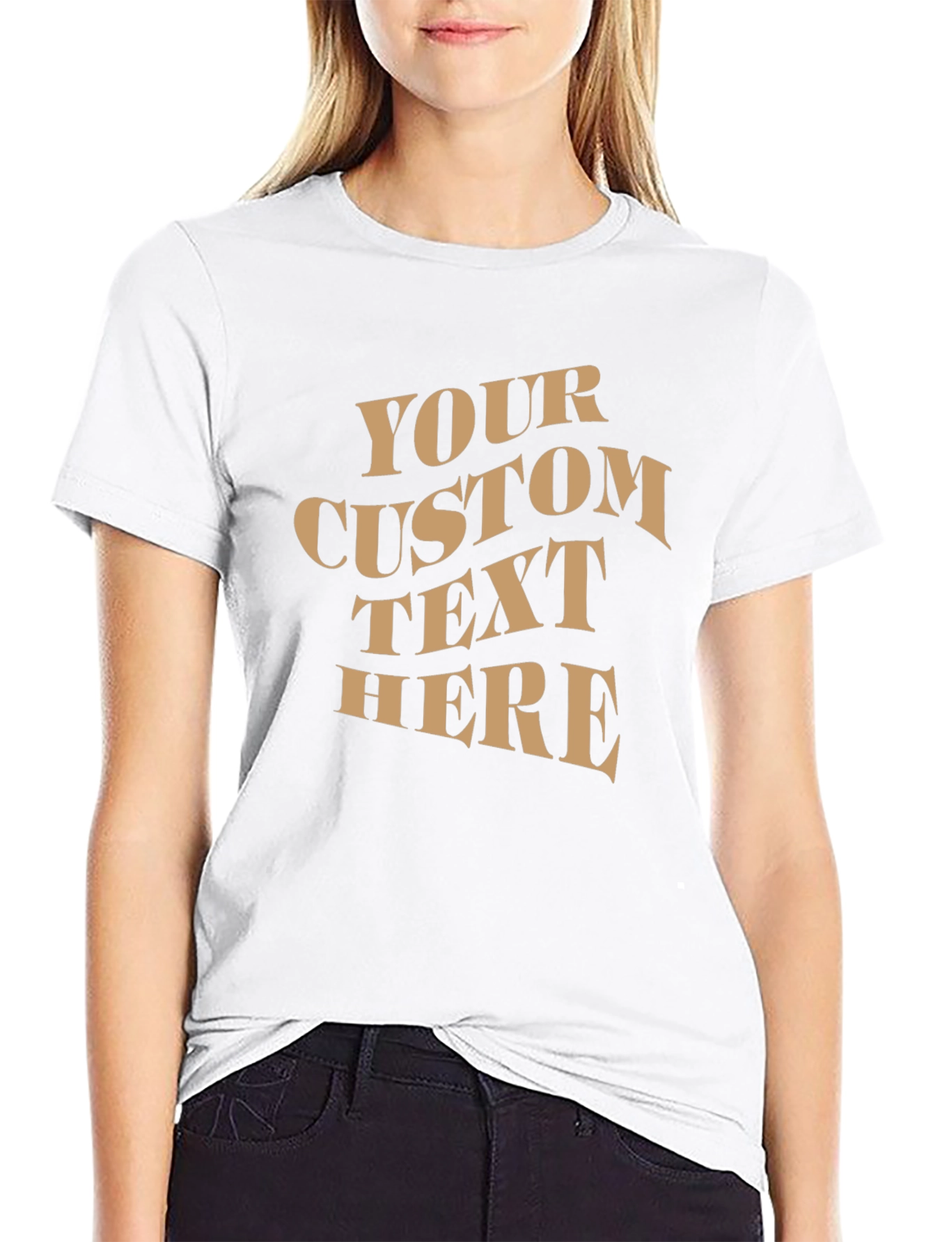 Custom Text T-Shirt - Black