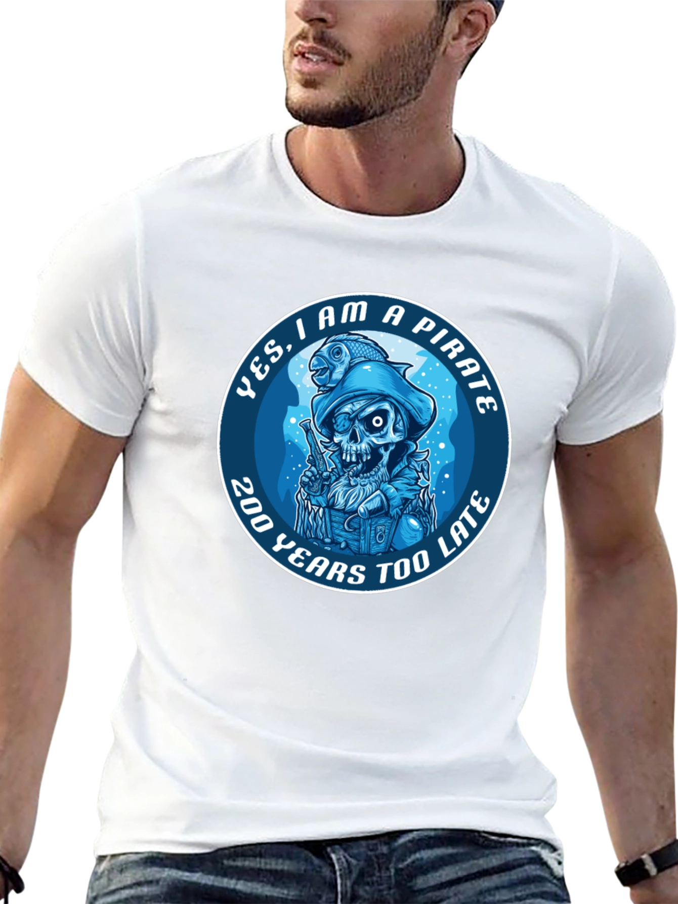 Pirate Graphic T-Shirt - 200 Years Too Late Tee