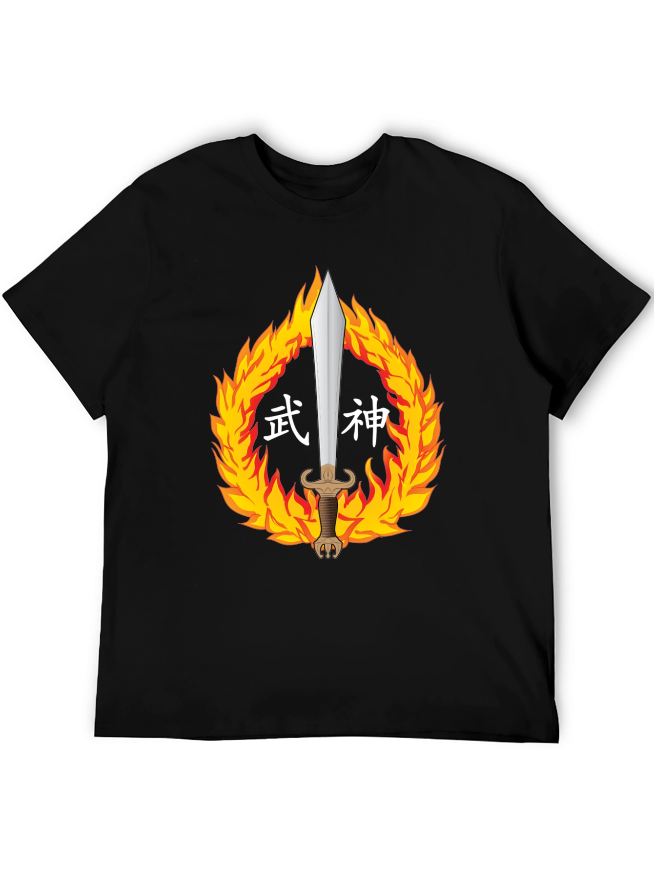 Warrior God Tee: Sword in Fire