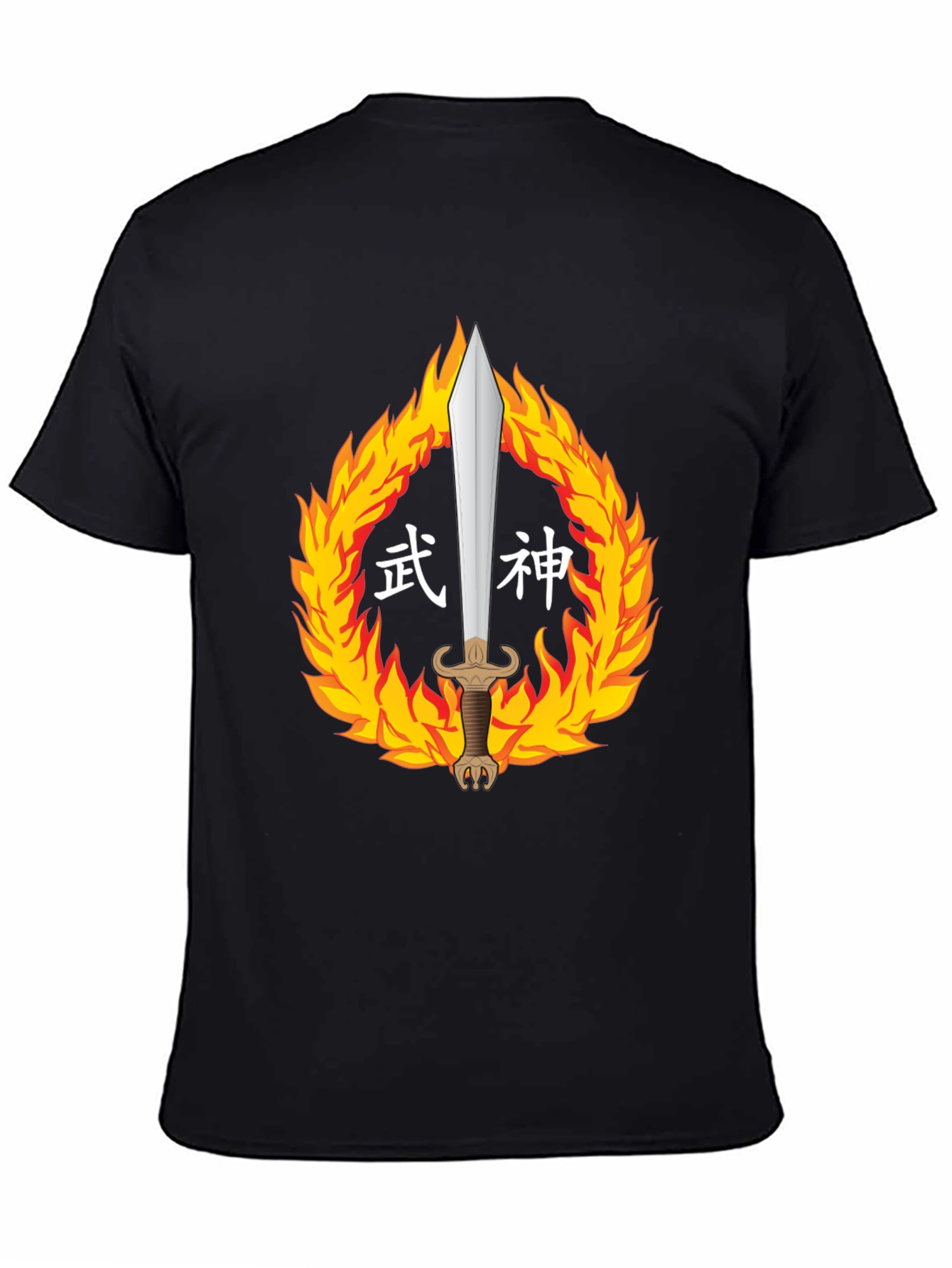 Warrior God Tee: Sword in Fire