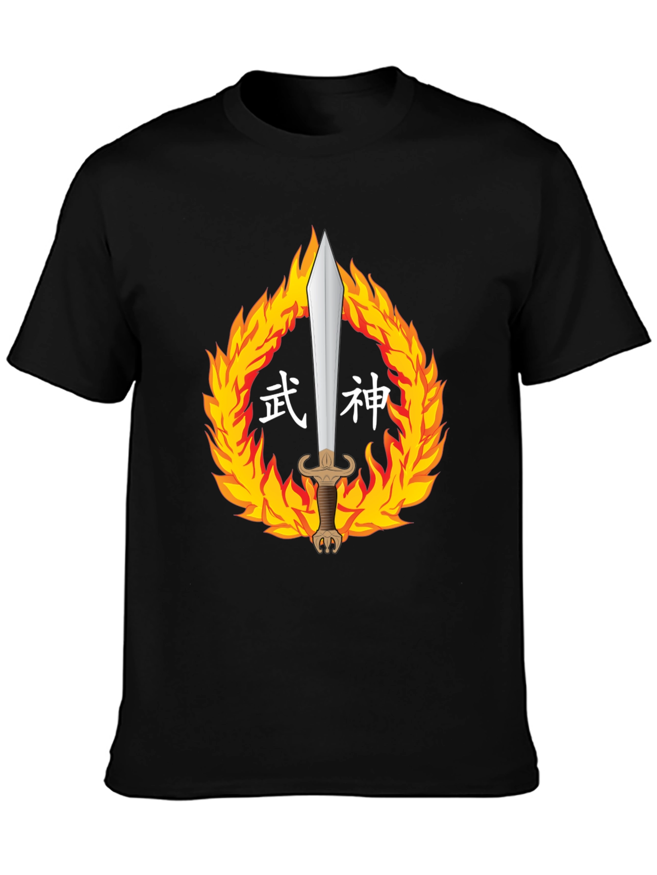 Warrior God Tee: Sword in Fire