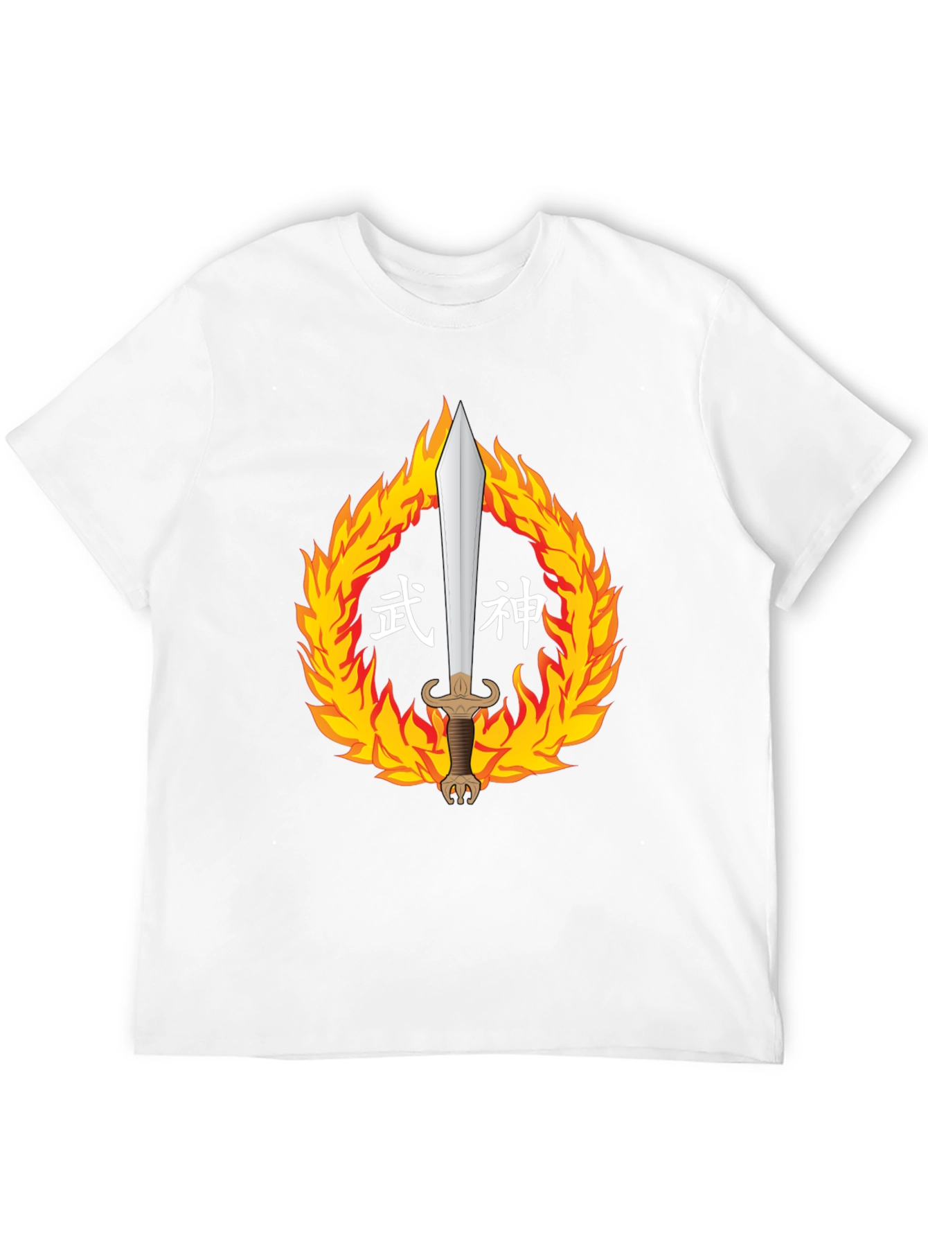 Warrior God Tee: Sword in Fire