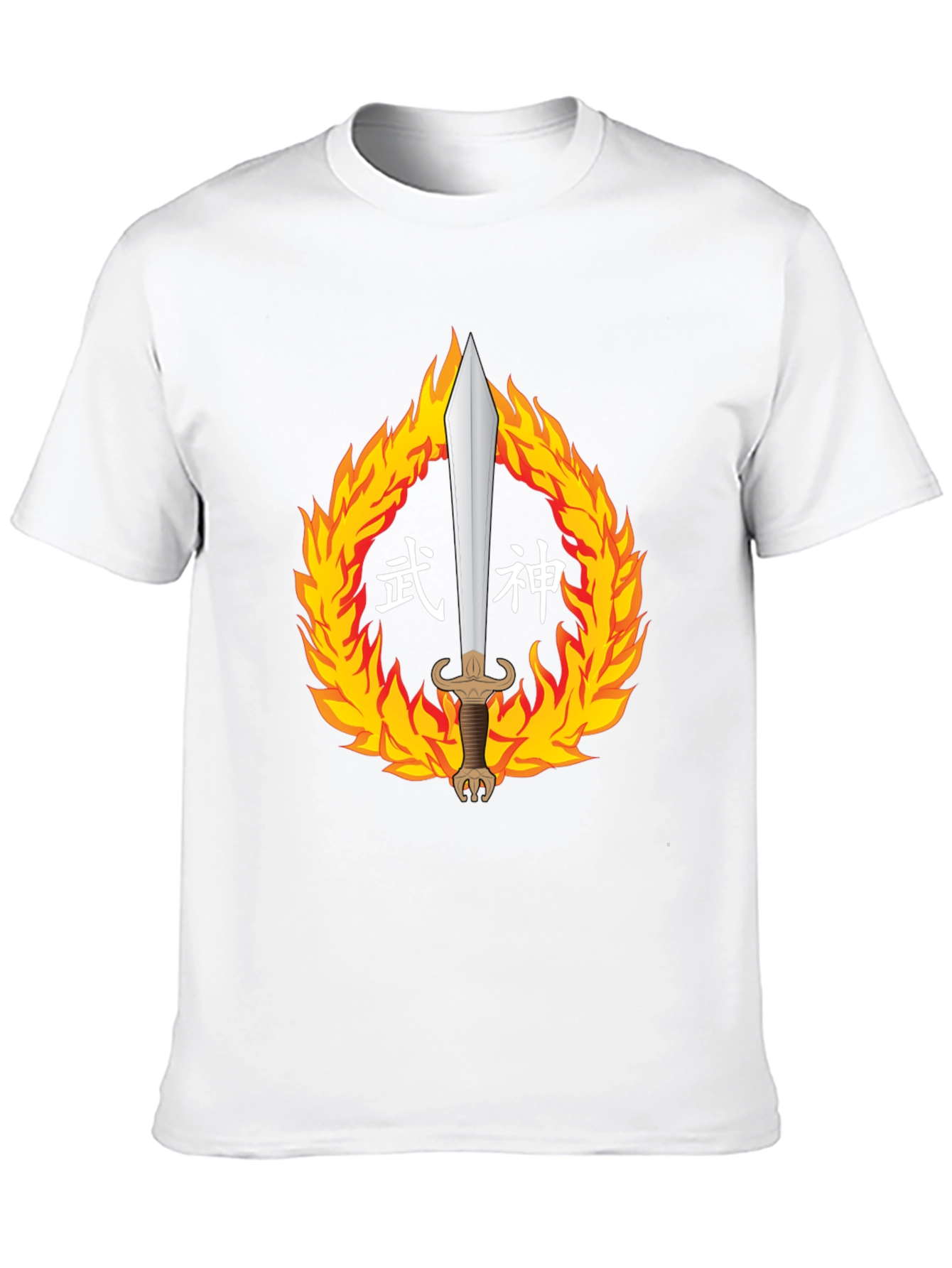 Warrior God Tee: Sword in Fire