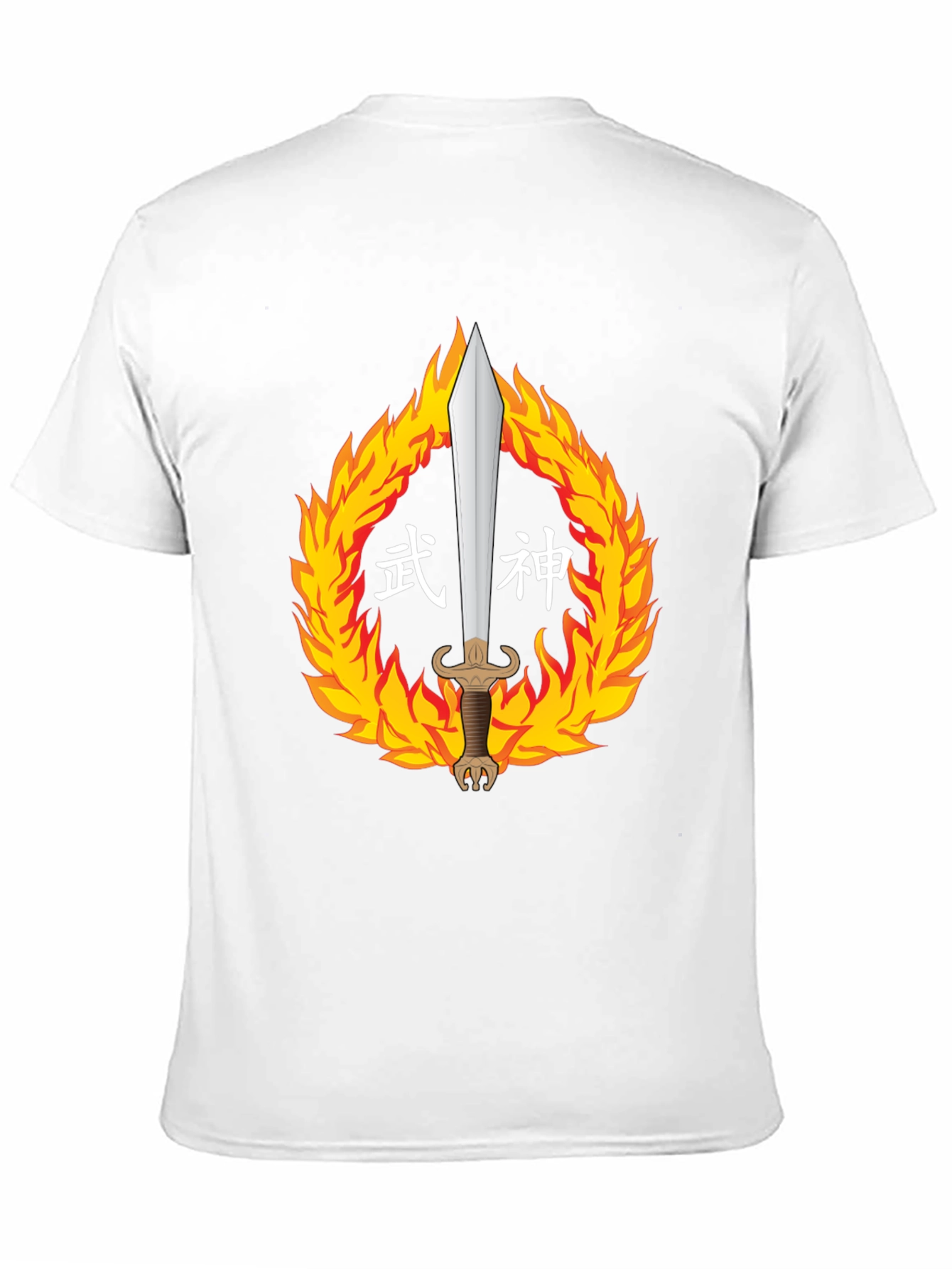 Warrior God Tee: Sword in Fire