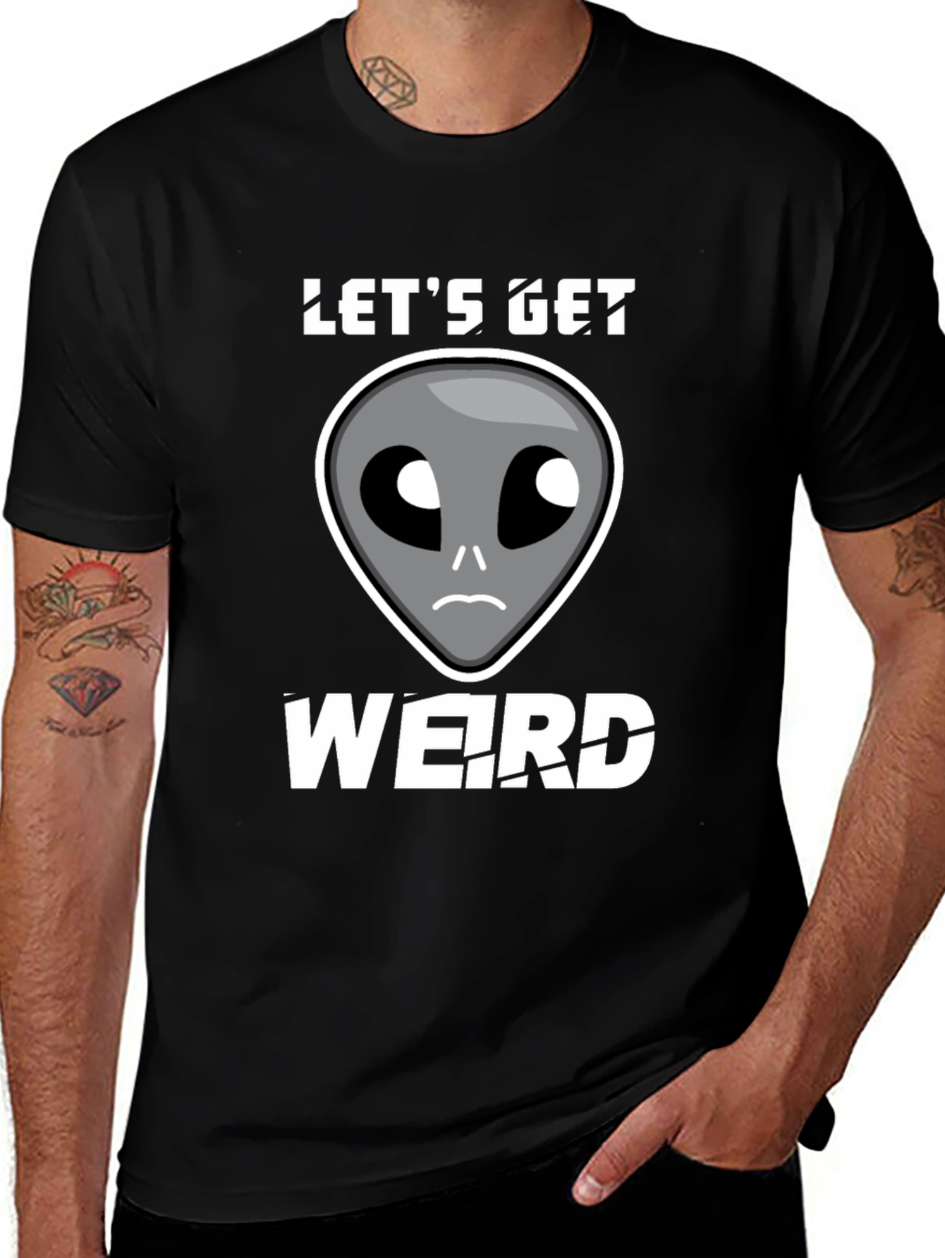 Lets Get Weird Alien Graphic T-Shirt