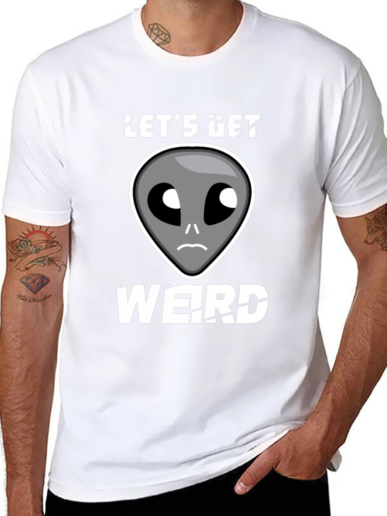 Lets Get Weird Alien Graphic T-Shirt