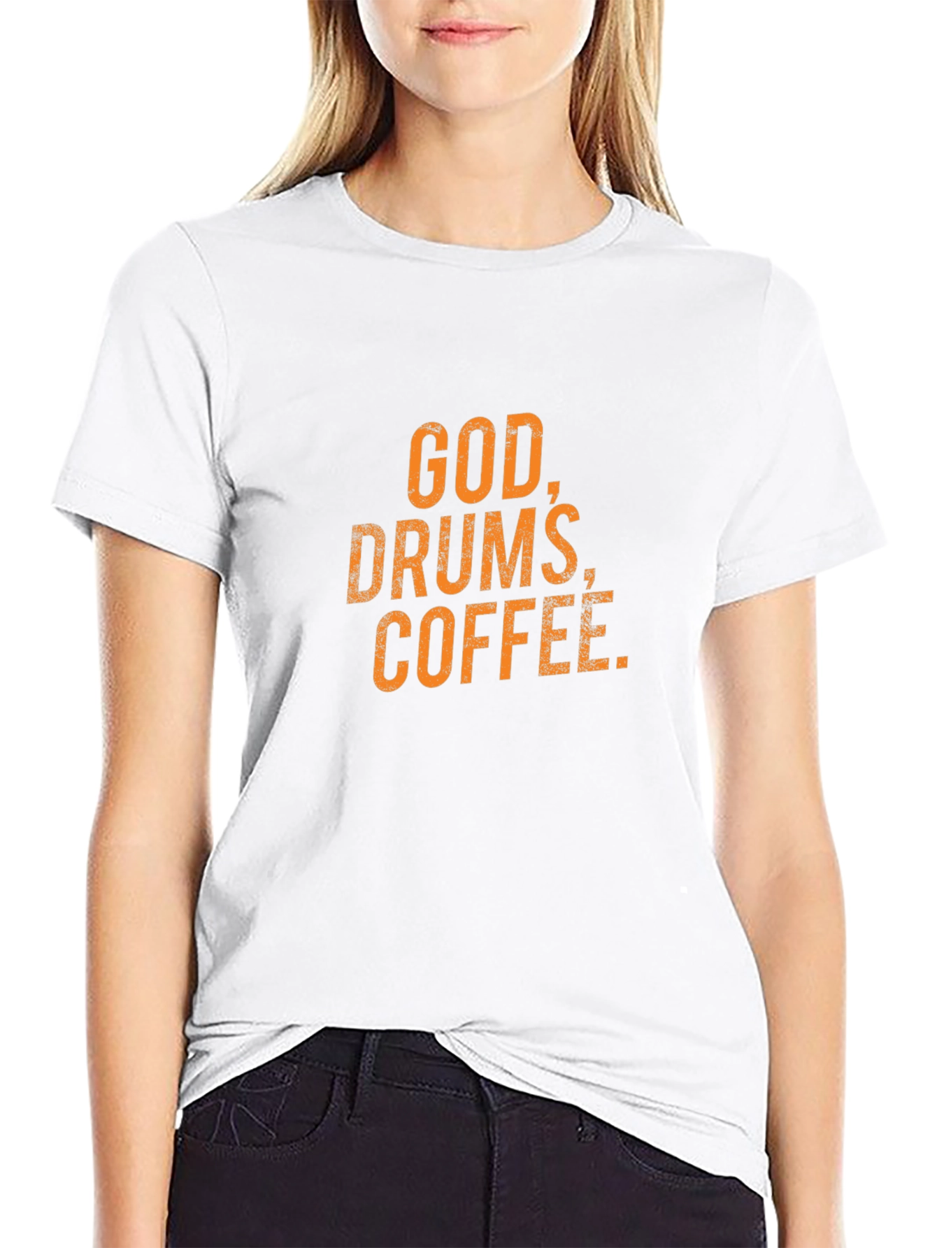 God Drums Coffee - Black Graphic Tee