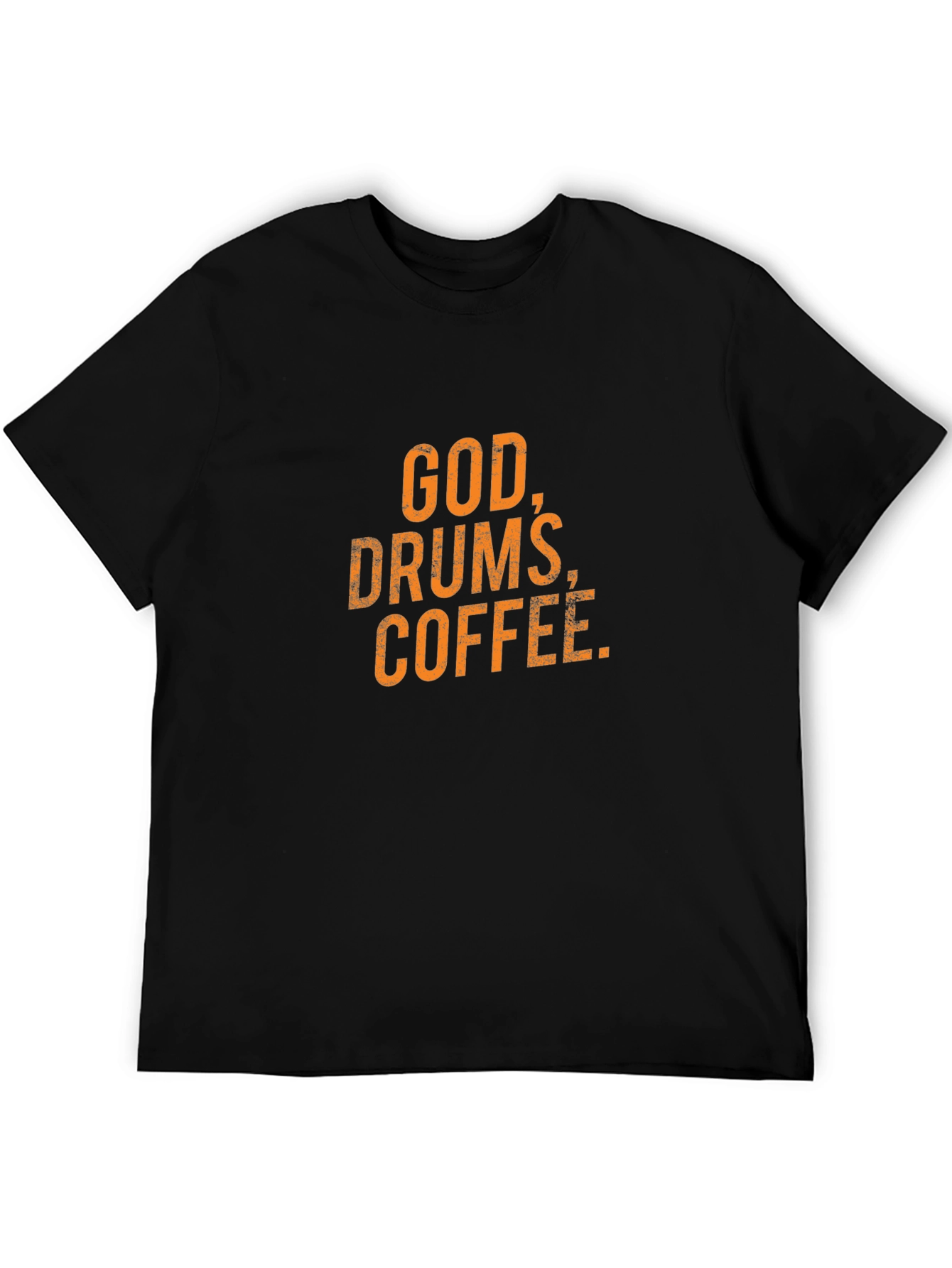 God Drums Coffee - Black Graphic Tee