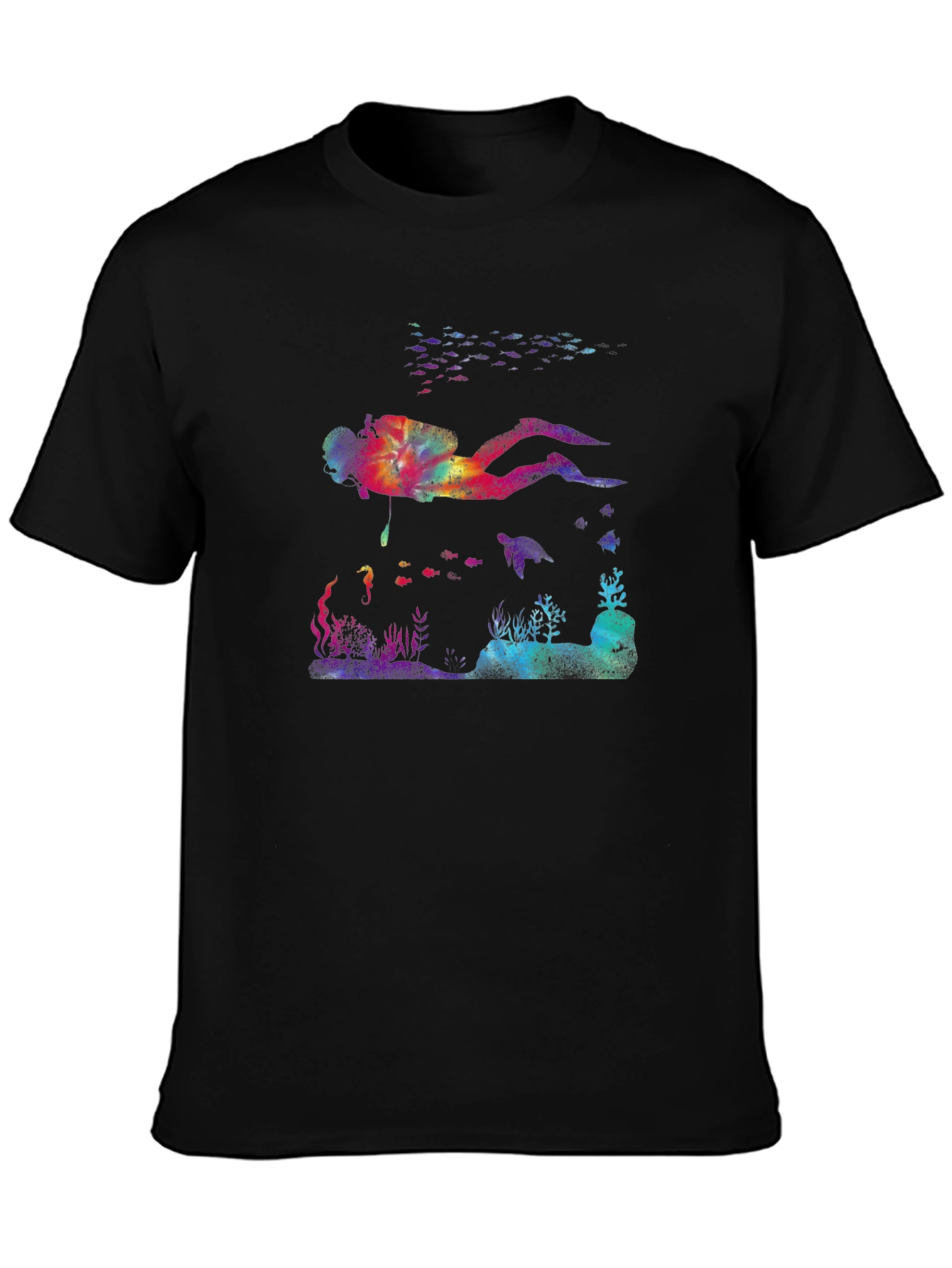 Scuba Diver Graphic Tee - Black