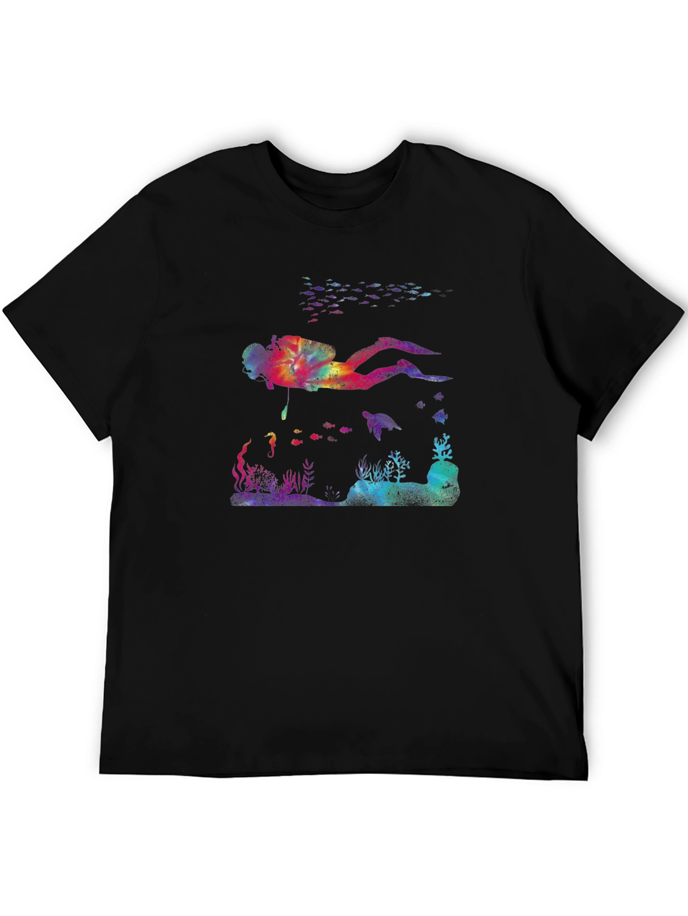 Scuba Diver Graphic Tee - Black