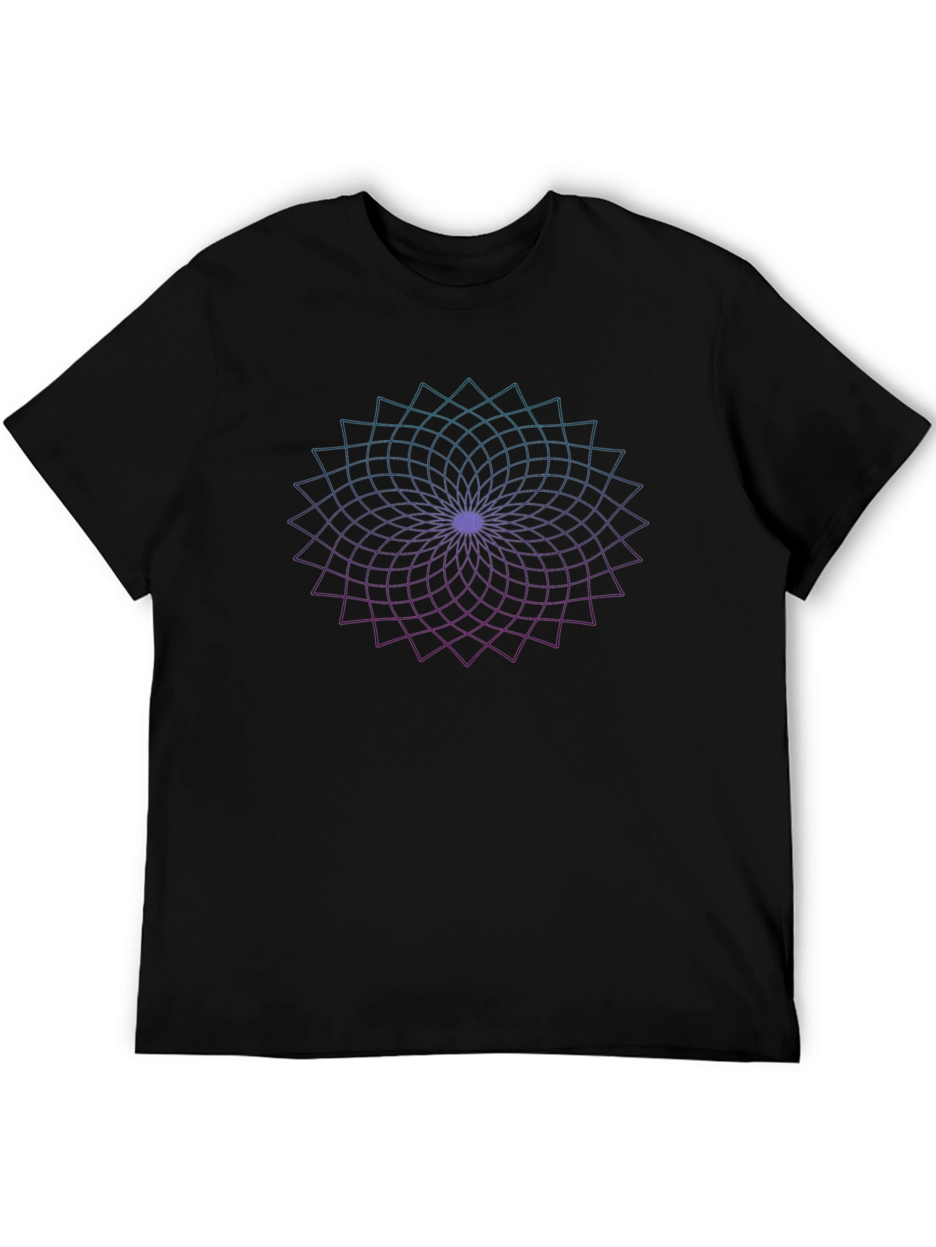 Geometric Gradient Graphic Tee - Modern Style