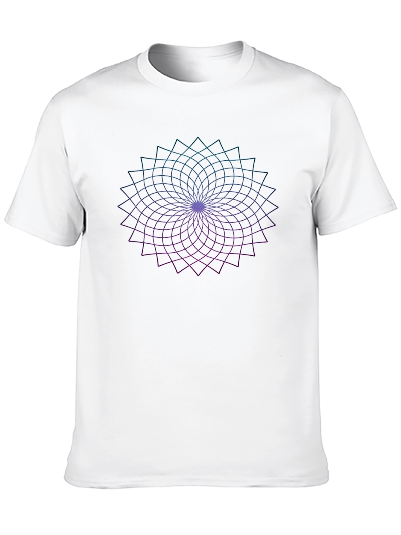 Geometric Gradient Graphic Tee - Modern Style