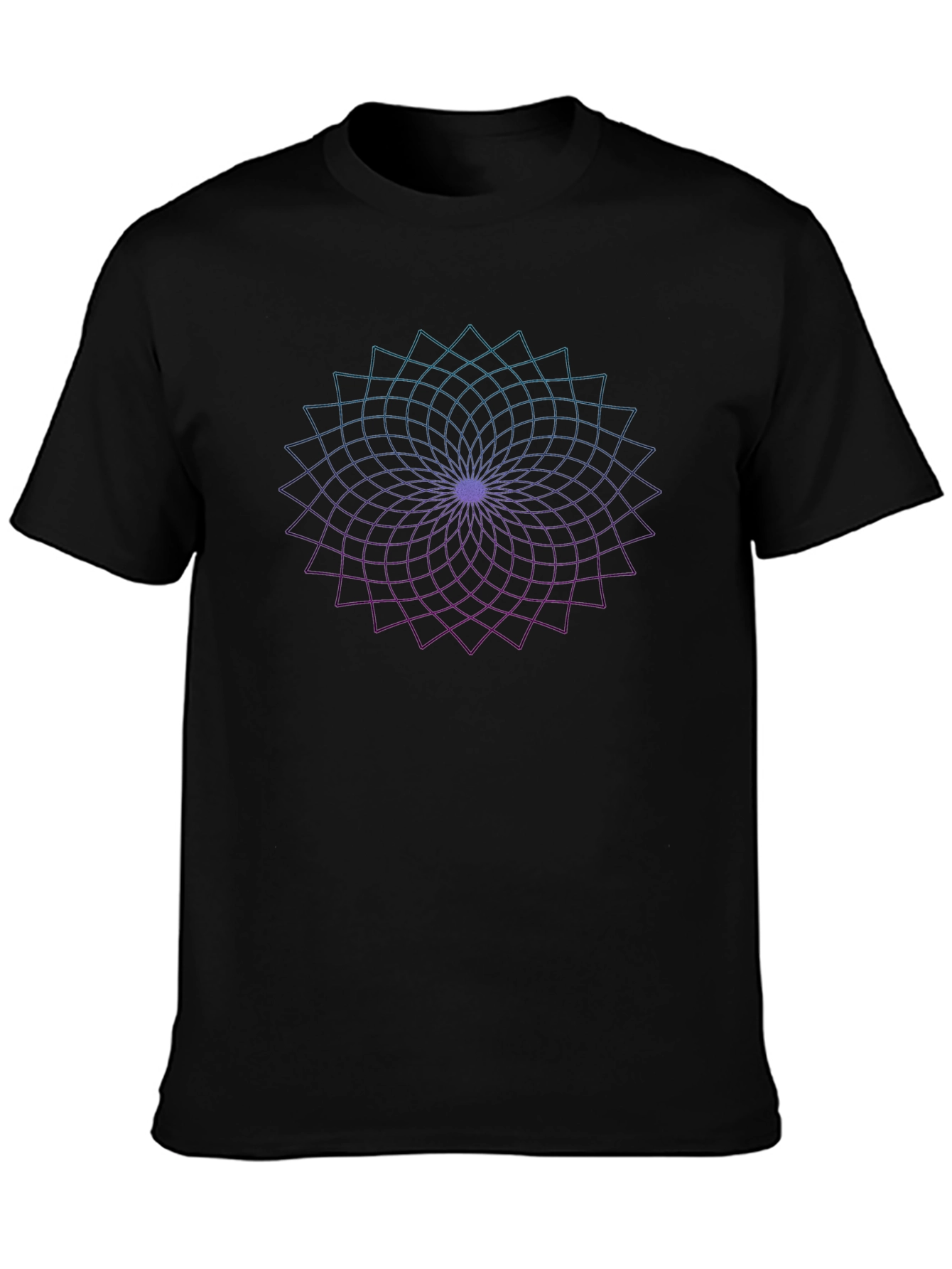 Geometric Gradient Graphic Tee - Modern Style