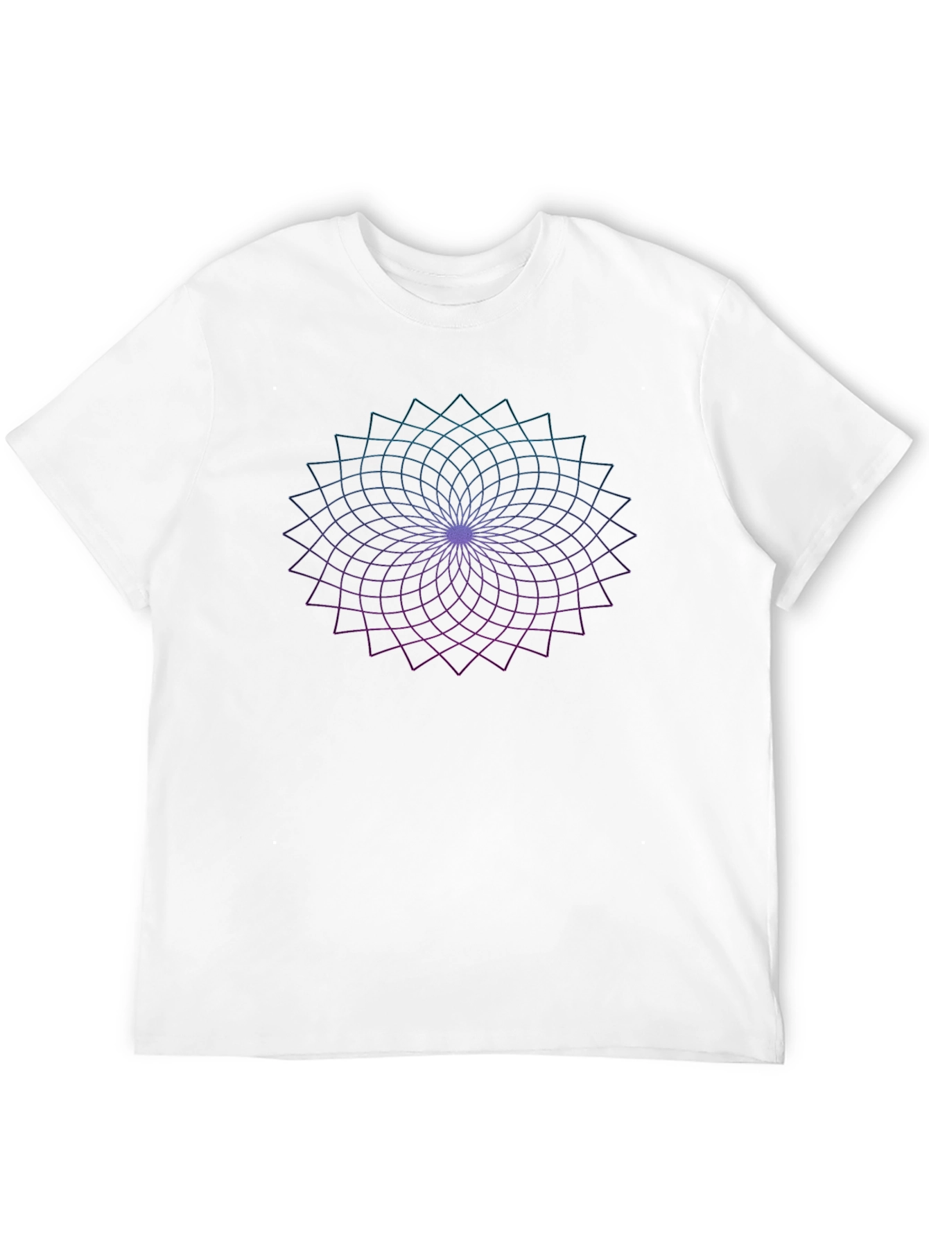 Geometric Gradient Graphic Tee - Modern Style