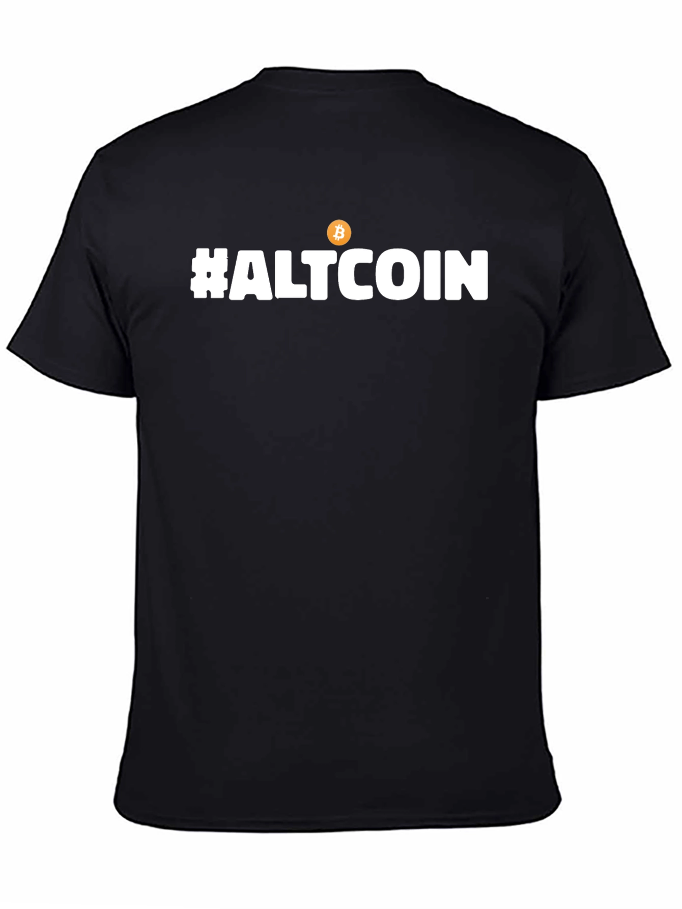 #Altcoin Bitcoin Cryptocurrency T-Shirt - Black Casual Fit