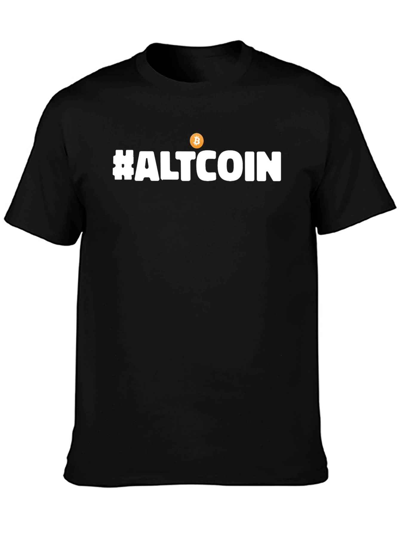 #Altcoin Bitcoin Cryptocurrency T-Shirt - Black Casual Fit