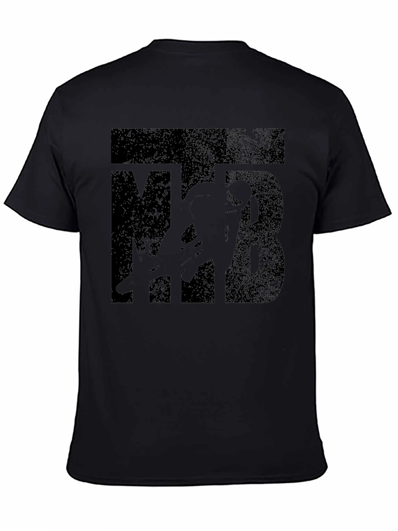 MTB Cyclist Graphic T-Shirt - Black