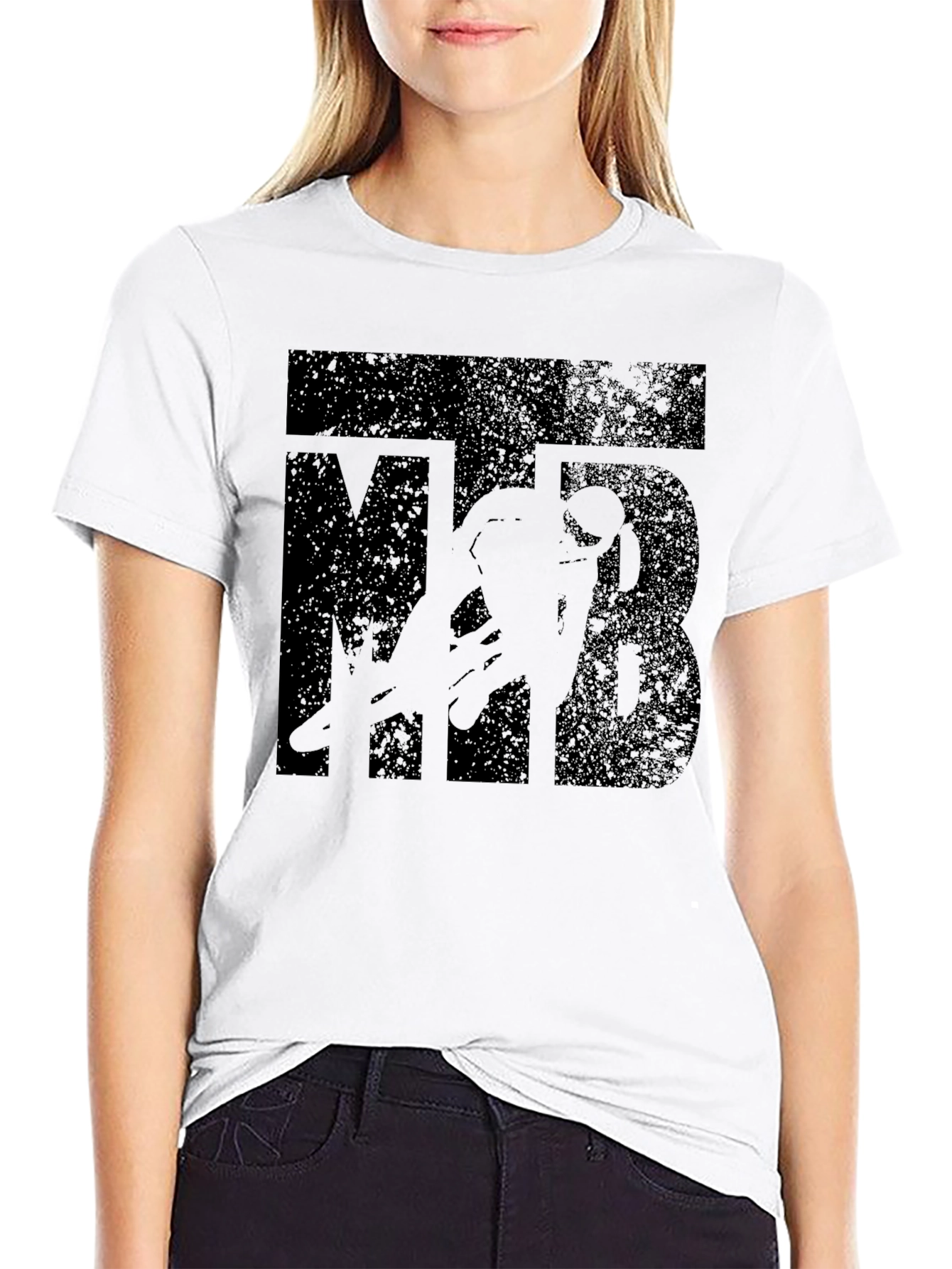 MTB Cyclist Graphic T-Shirt - Black