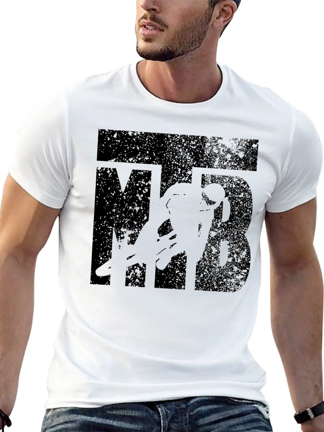 MTB Cyclist Graphic T-Shirt - Black