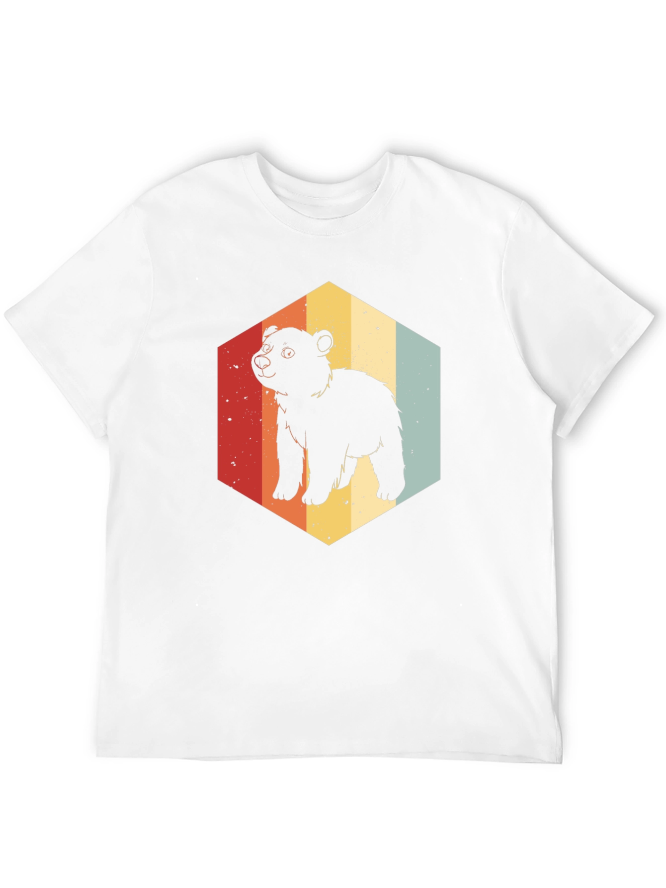 Retro Bear Hexagon Graphic Tee