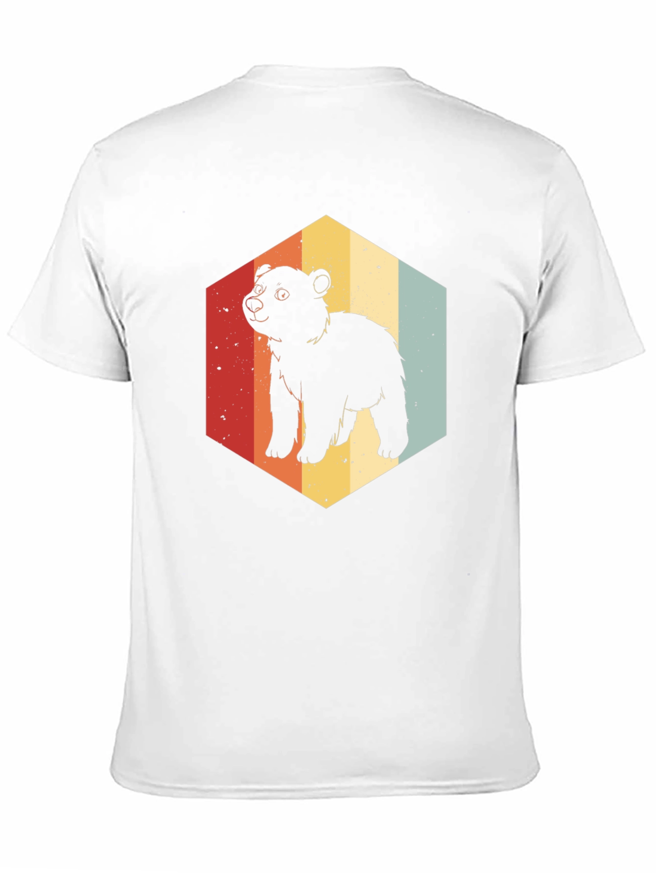 Retro Bear Hexagon Graphic Tee