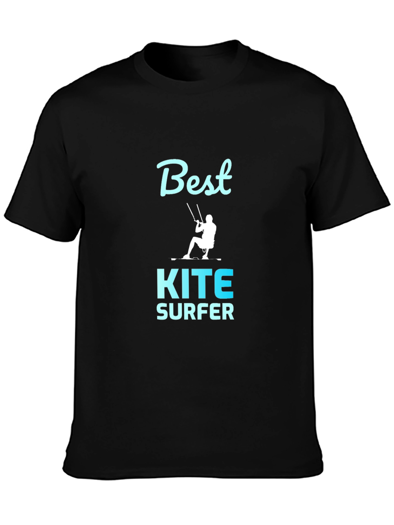 Best Kite Surfer Graphic Tee - Black