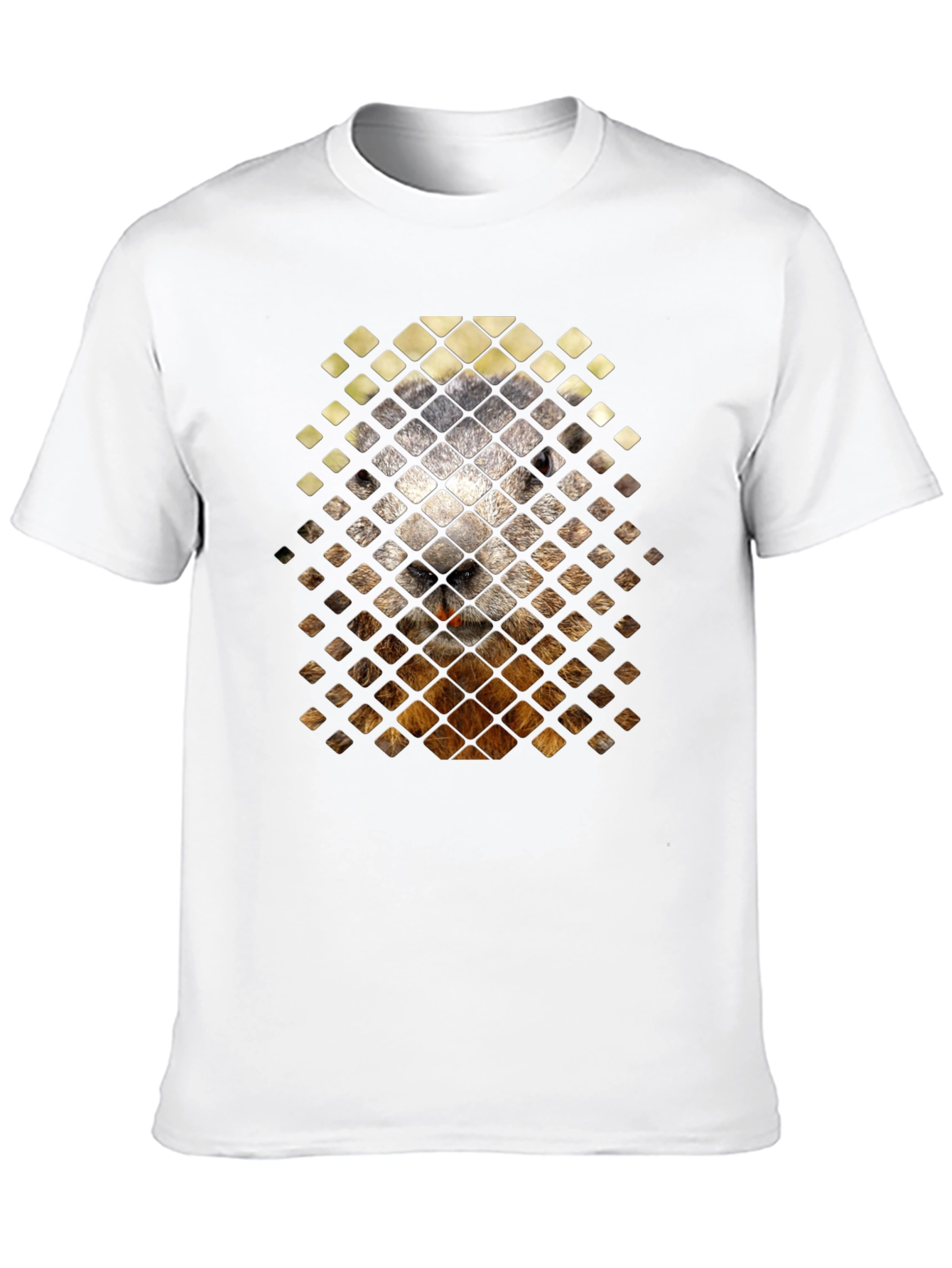 Groundhog Grid Tee - Unique Animal Graphic T-Shirt