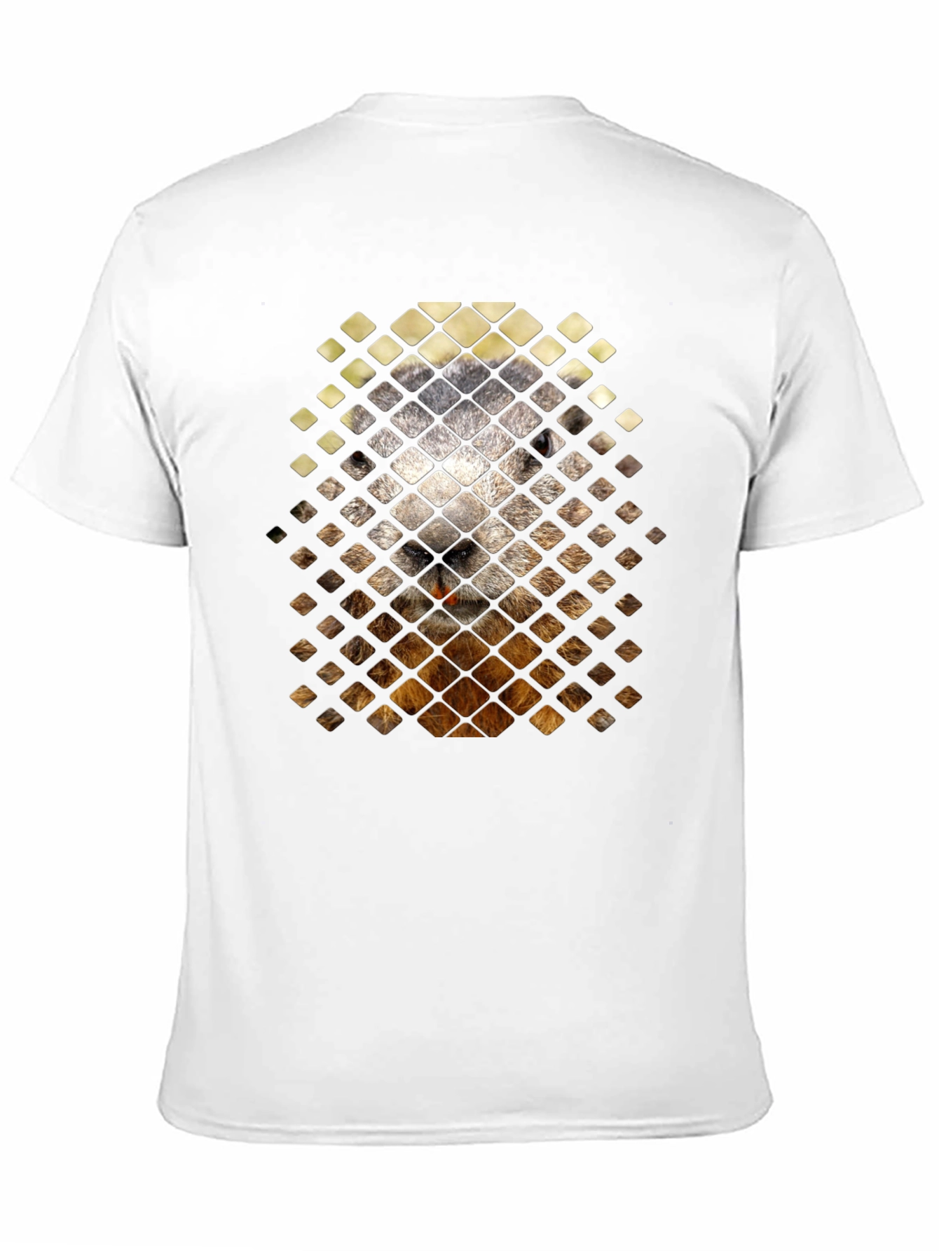 Groundhog Grid Tee - Unique Animal Graphic T-Shirt
