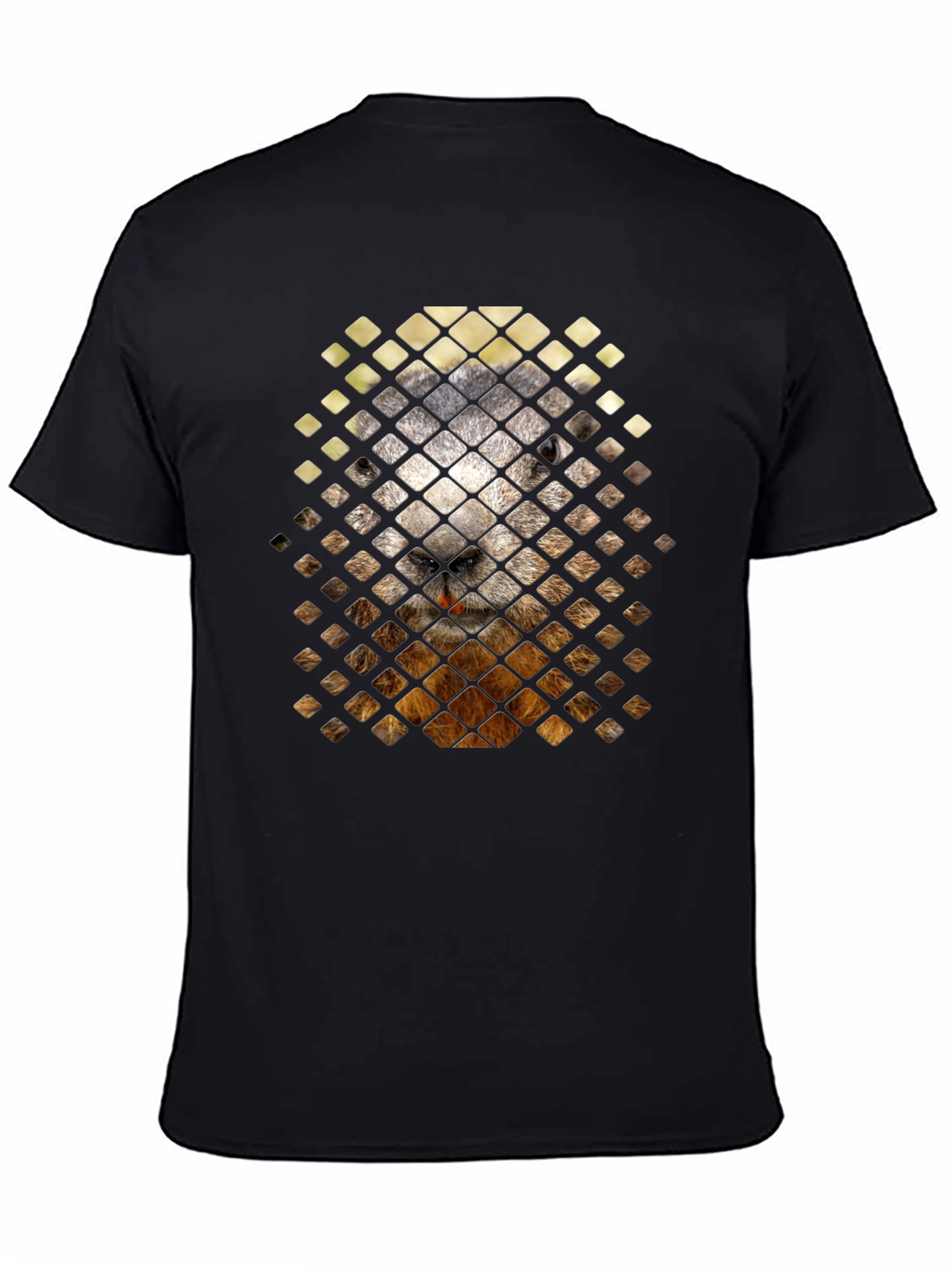 Groundhog Grid Tee - Unique Animal Graphic T-Shirt