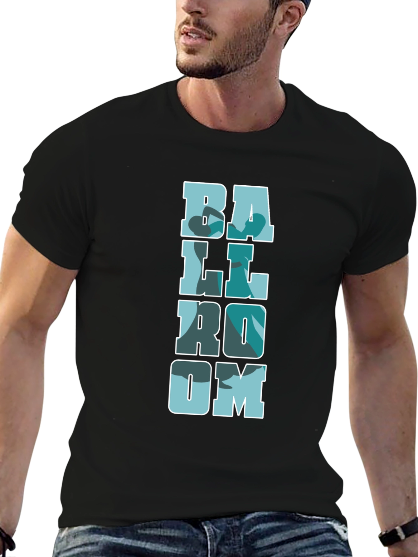 Ballroom Camo Print Black T-Shirt