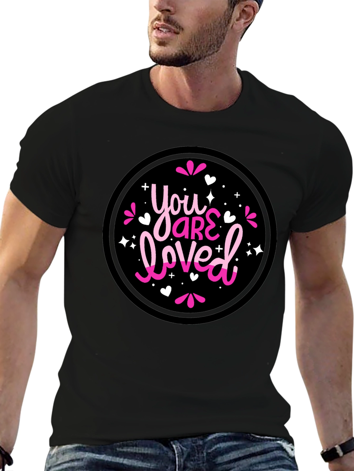 You Are Loved Graphic T-Shirt - Black