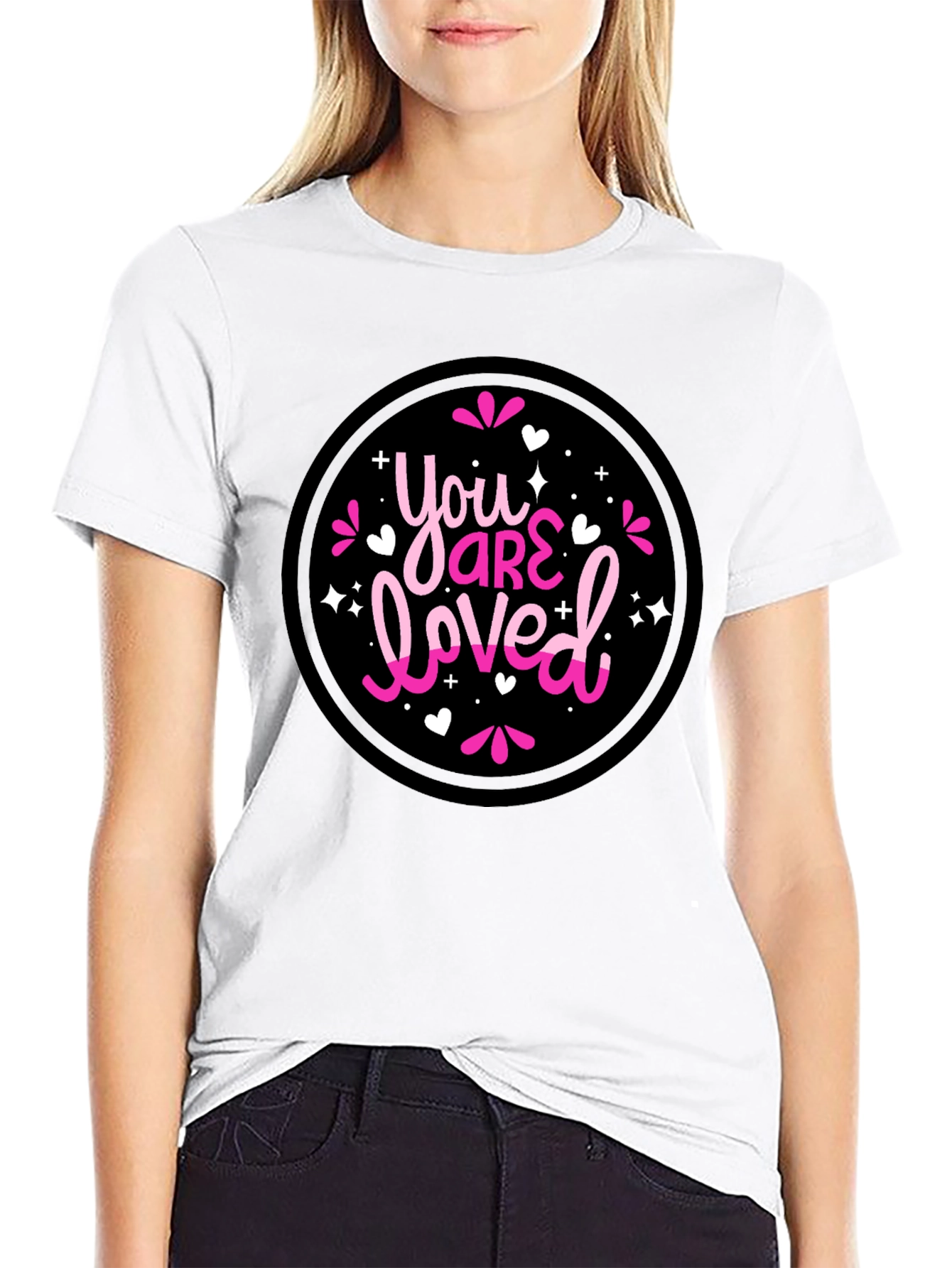 You Are Loved Graphic T-Shirt - Black