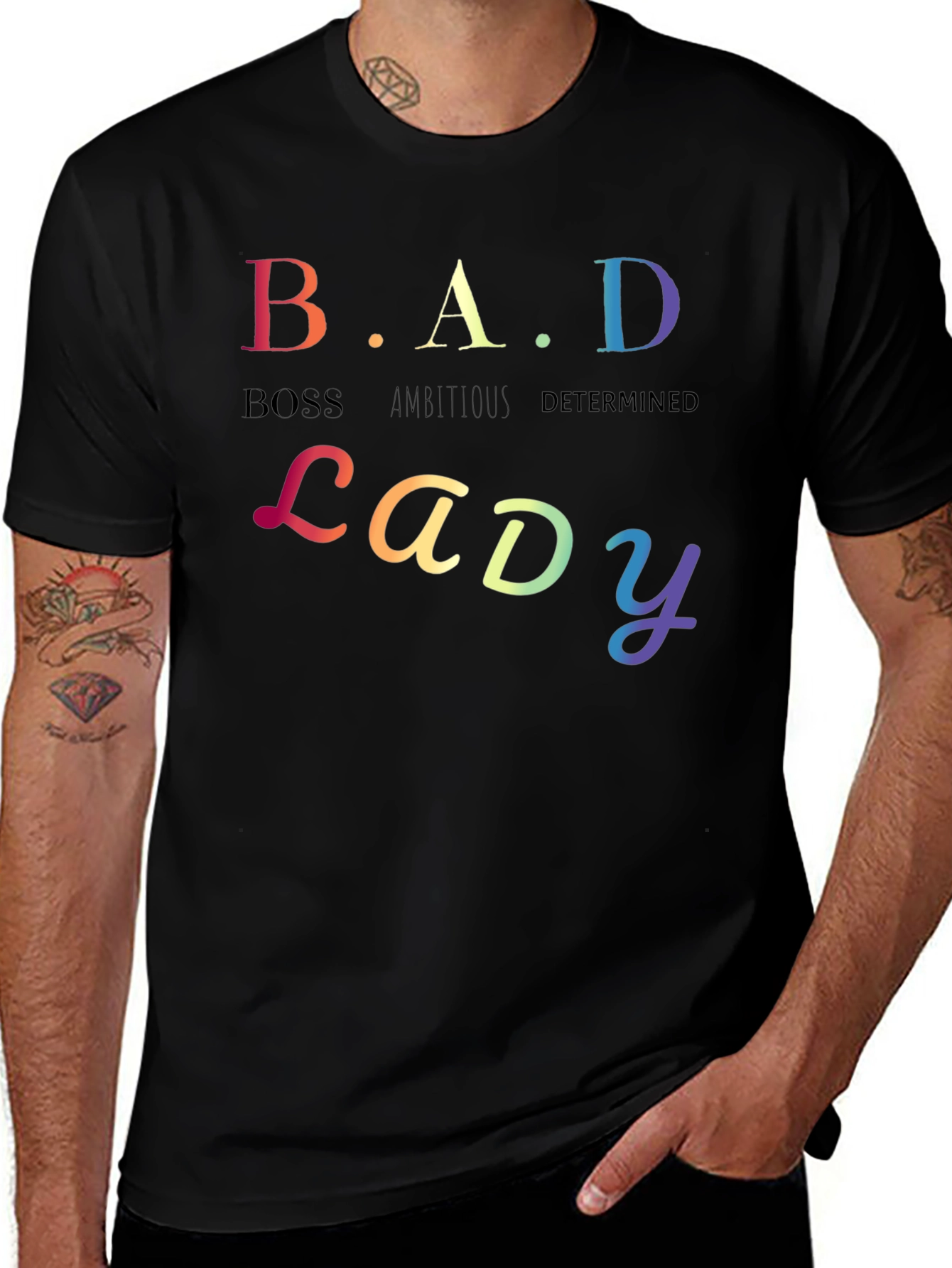 B.A.D Lady T-Shirt: Boss Ambitious Determined