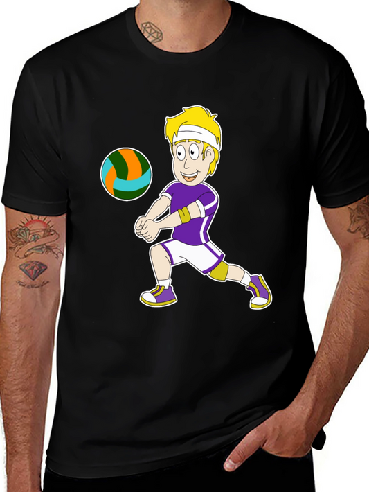 Volleyball Cartoon Graphic Tee