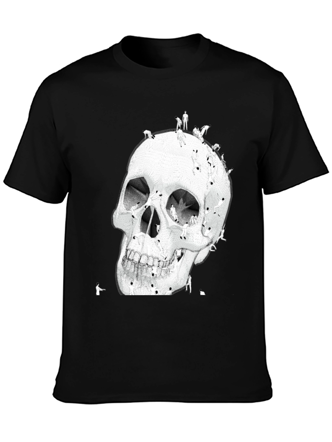 Skull Art Graphic T-Shirt - Black